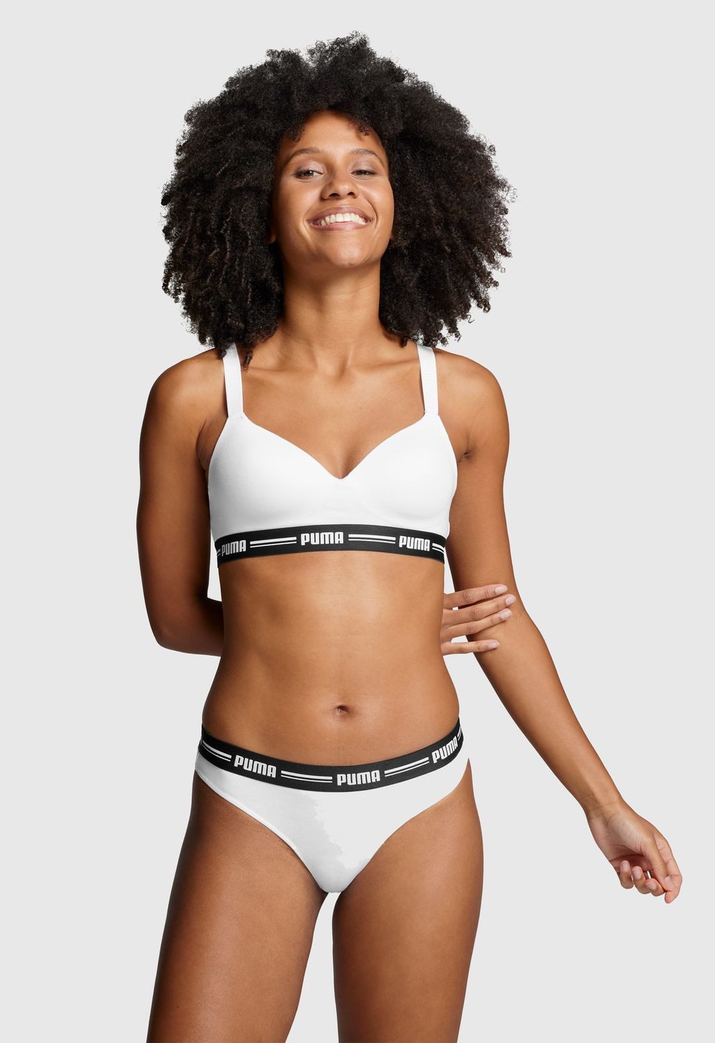 PUMA BODYWEAR String Soft Cotton Modal (6-St., Set) Webgummibund, Logo, 6er Pack