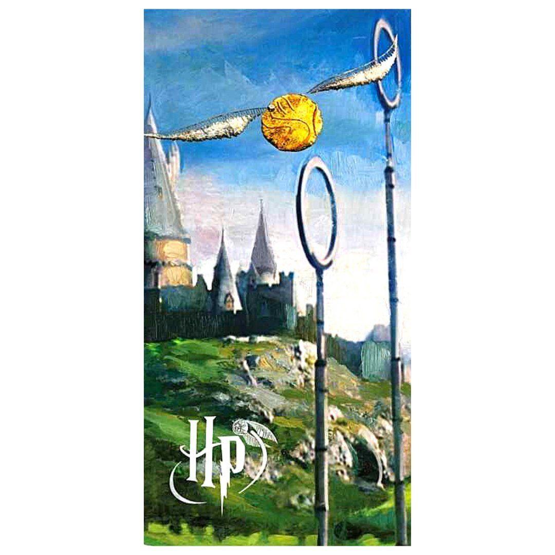 Harry Potter Badetuch Quidditch, Strandtuch 140 schnelltrockend x Mikrofaser, cm 70