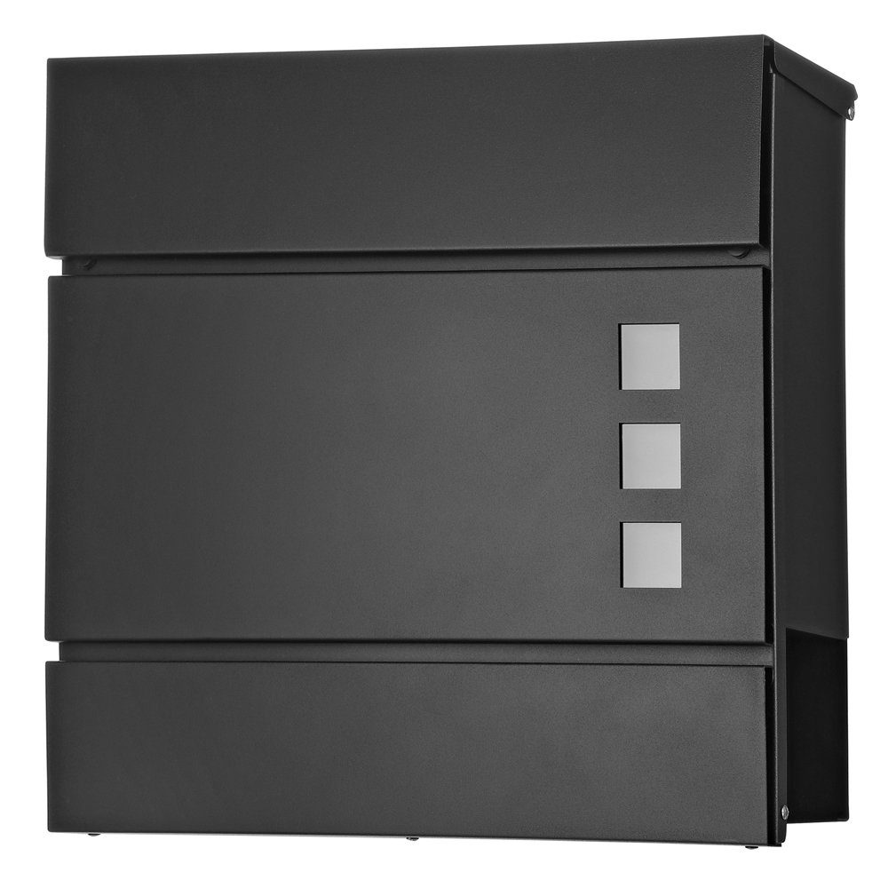 Mucola Wandbriefkasten Briefkastenanlage Zeitungsfach Zeitungsbox Letterbox Mailbox (Stück, 1-St., Briefkasten), Zylinderschloss