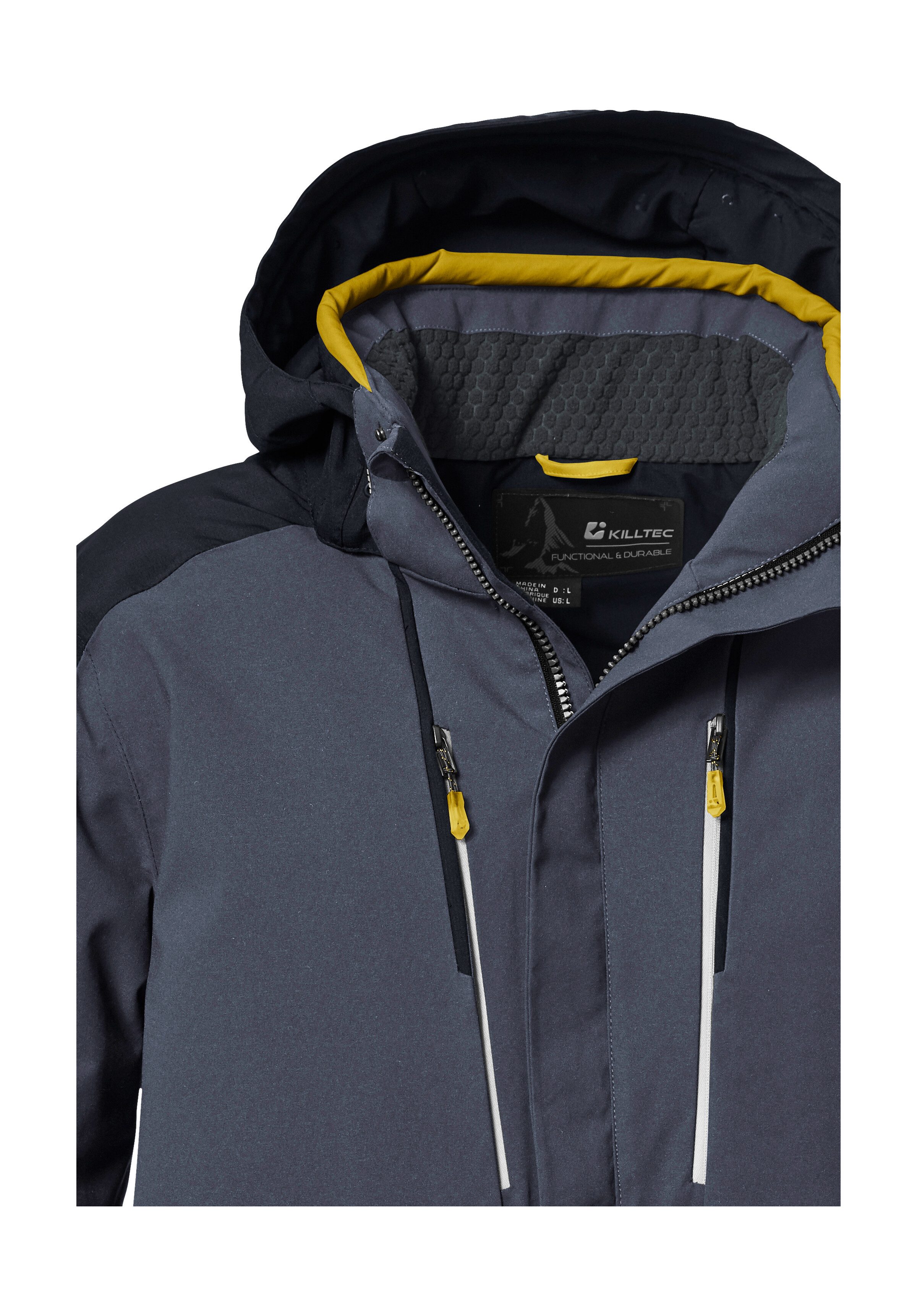 Killtec Skijacke KSW 69 MN SKI JCKT Atmungsaktive, wasserdichte Skijacke mit abnehmbarer Kapuze