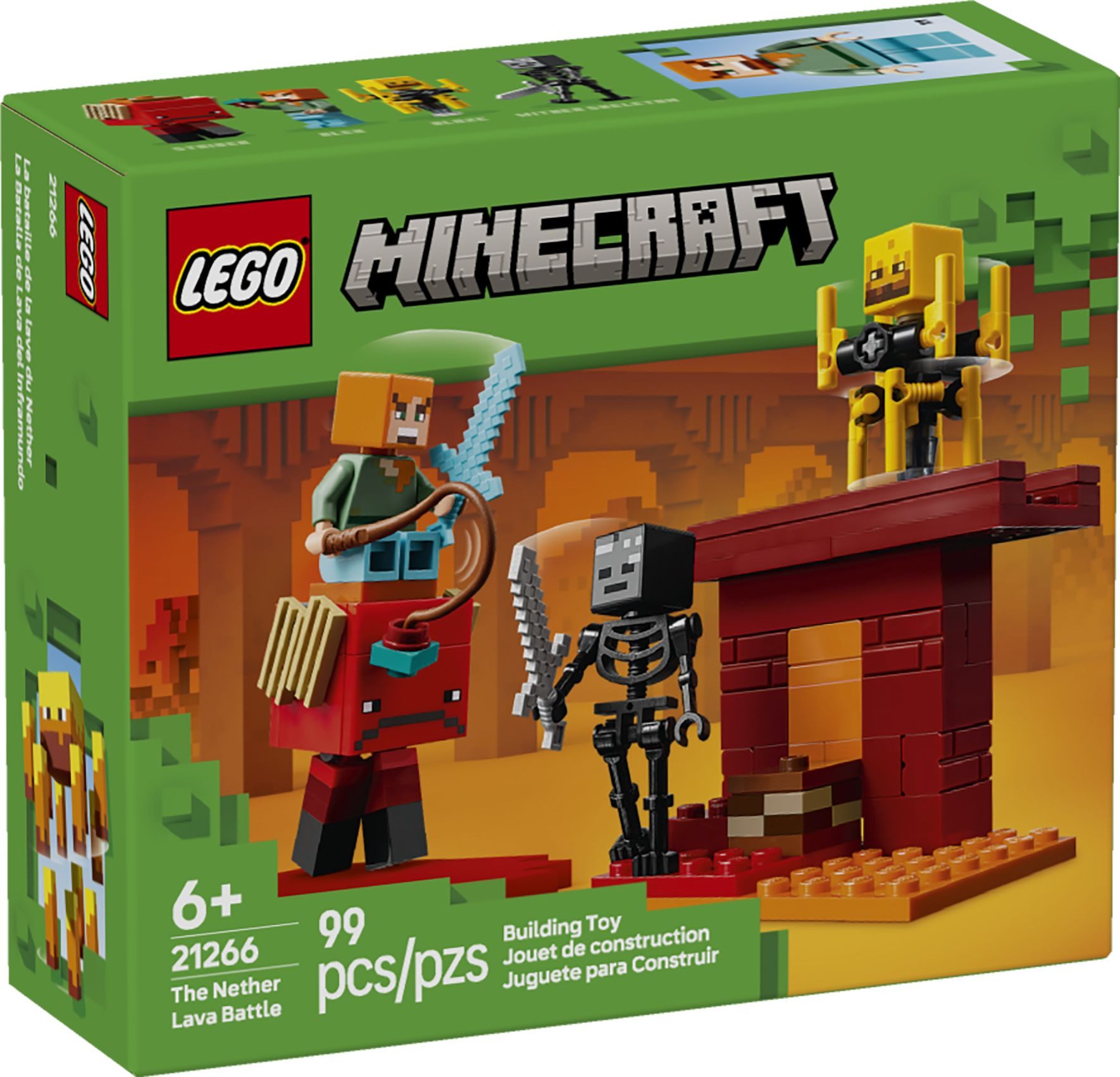 LEGO® Minecraft Das Lava-Duell im Nether - 21266 NEU! Teile 99x Spielbausteine