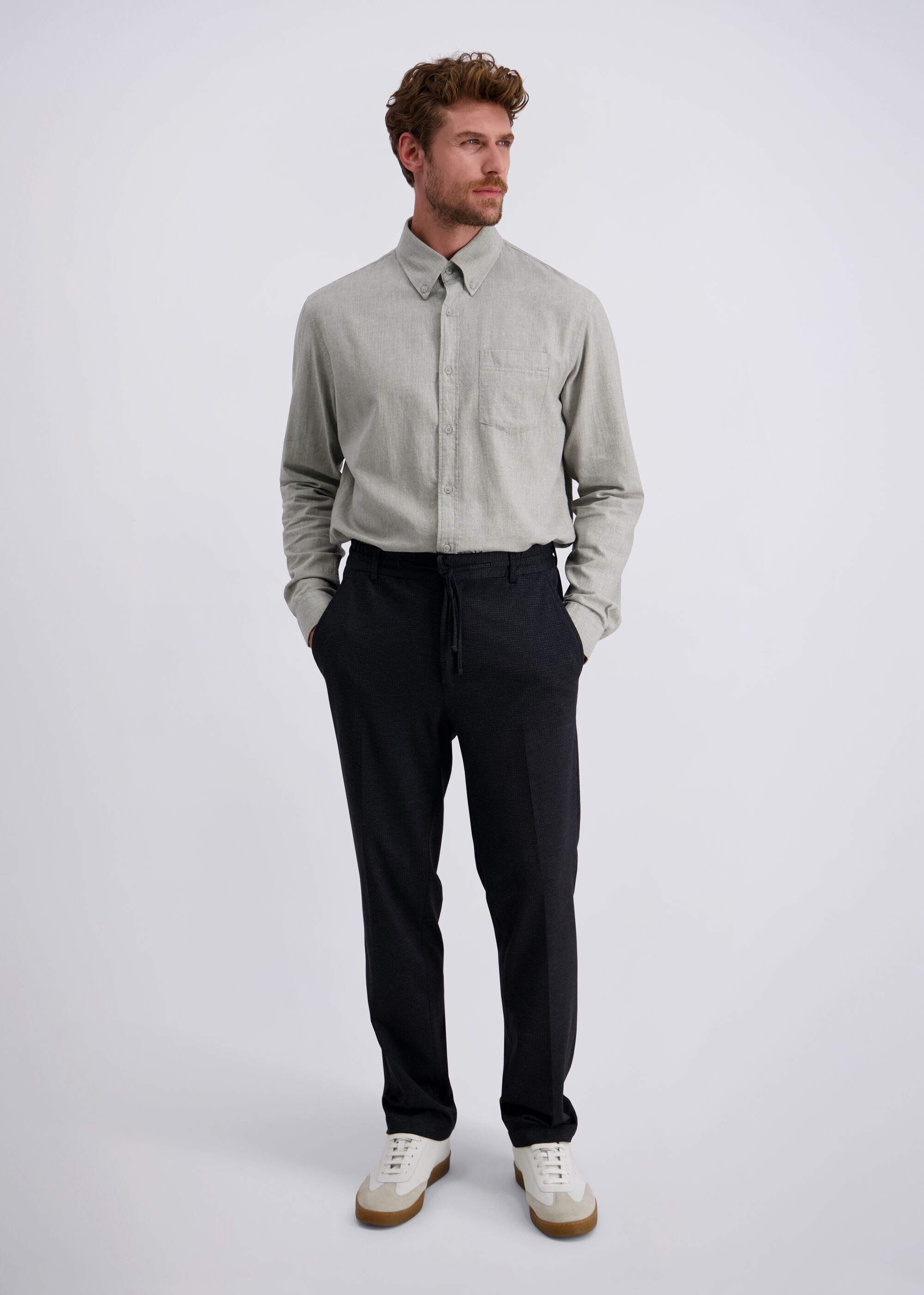 Pierre Cardin Anzughose Rick (1-tlg) mit Kordelzug