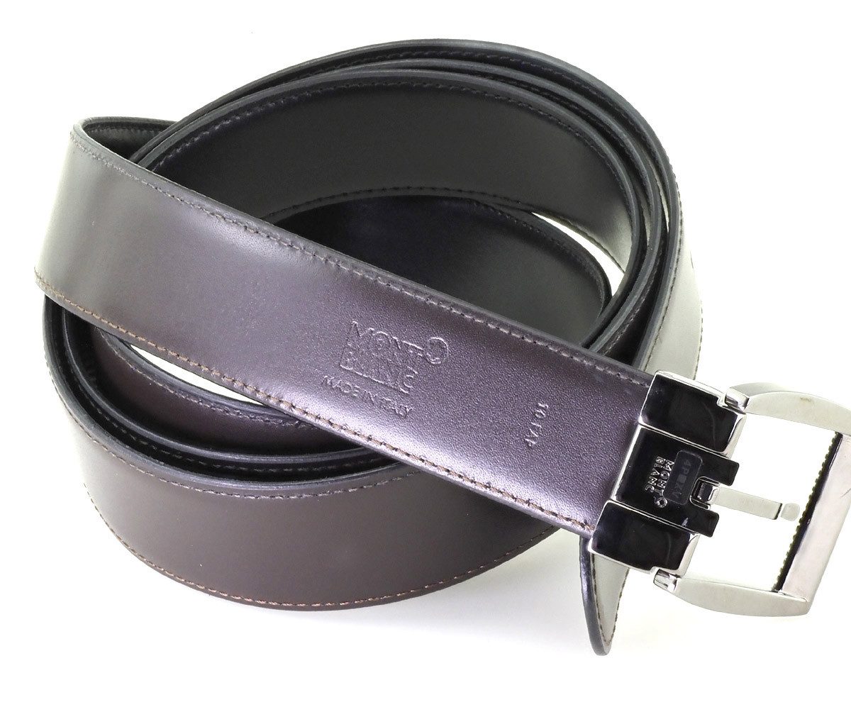 MONTBLANC Taillengürtel Herren Gürtel Leder Casual MB106604 bis 160 cm individuell anpassbar Länge ca. bis 160 cm (Gürtel kann an jeden Umfang angepasst werden)