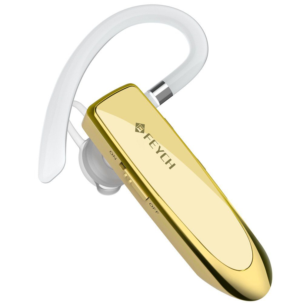 GelldG Bluetooth Headset Wireless Freisprech Telefon 5.0 Bluetooth-Headset Bluetooth-Kopfhörer gold