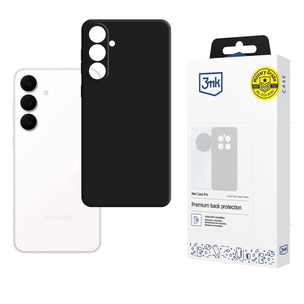 3MK Smartphone-Hülle Handyhülle Schutzcover Backcover, matt, stoßabsorbierend, kratzfest, kabelloses Laden