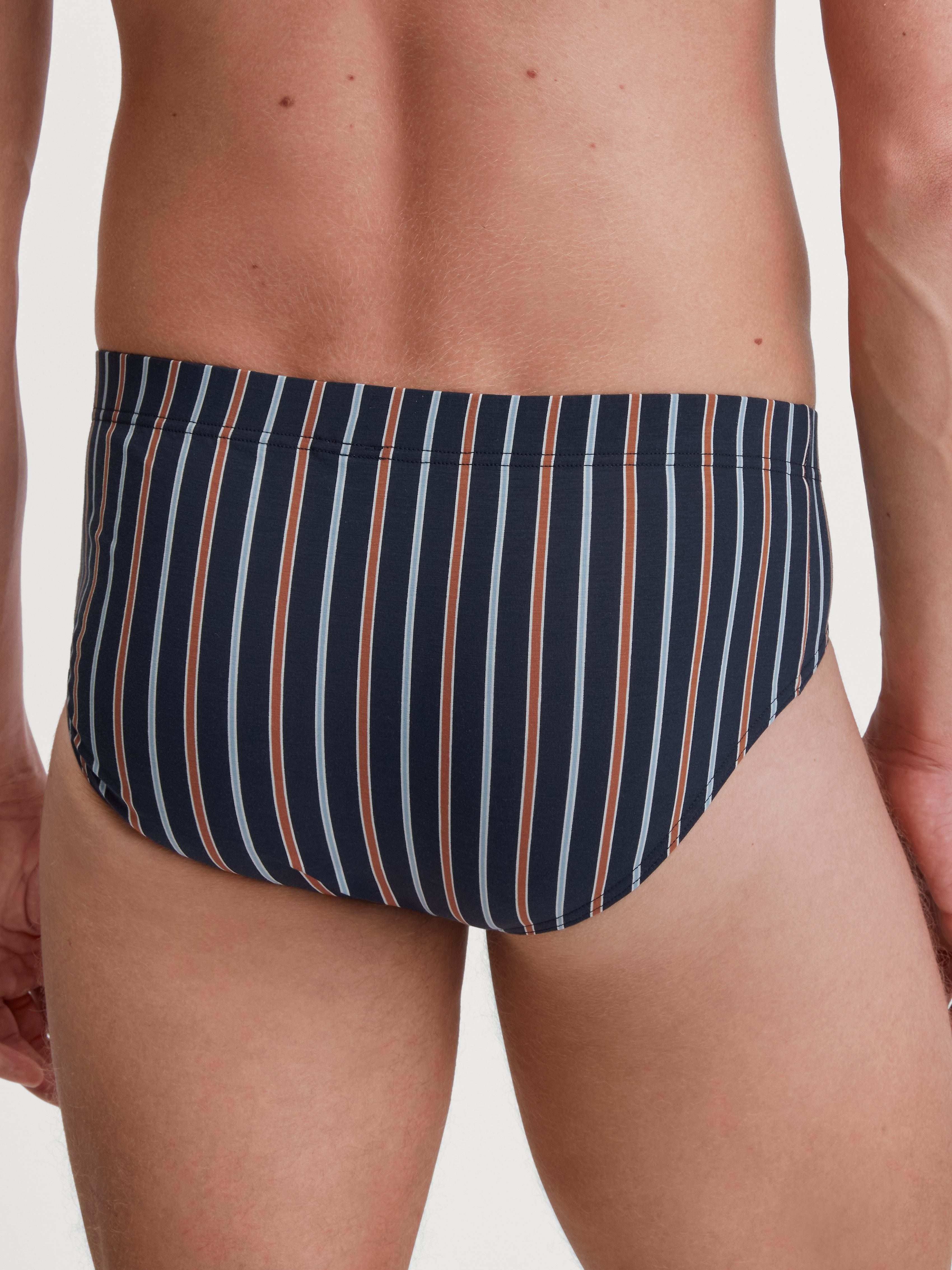 CALIDA Slip Grafic Cotton gestreift, ohne Eingriff, überzogenem Bund, Single Jersey, elastisch