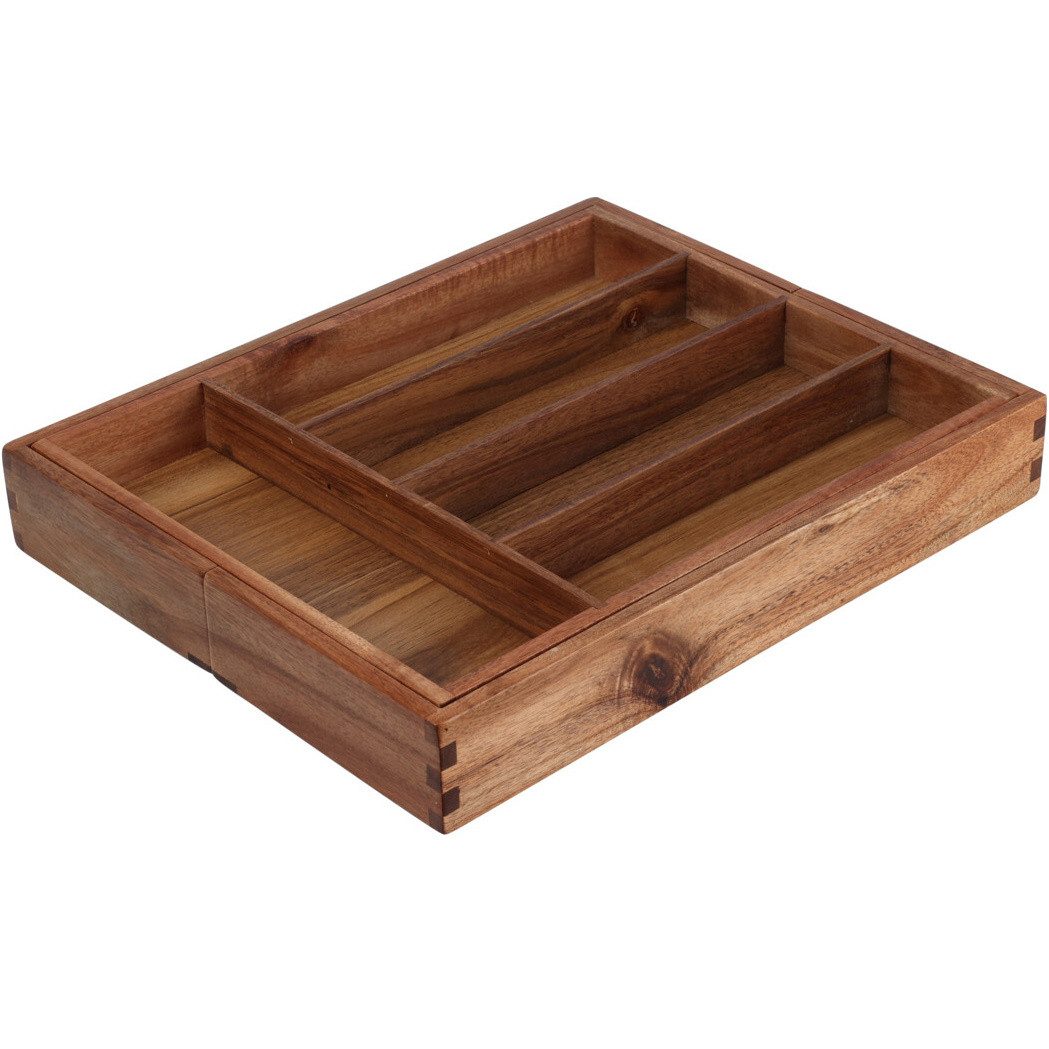 Excellent Houseware Schubladeneinsatz Besteckschubladeneinsatz LUNU, 28-45 x 35 x 5 cm