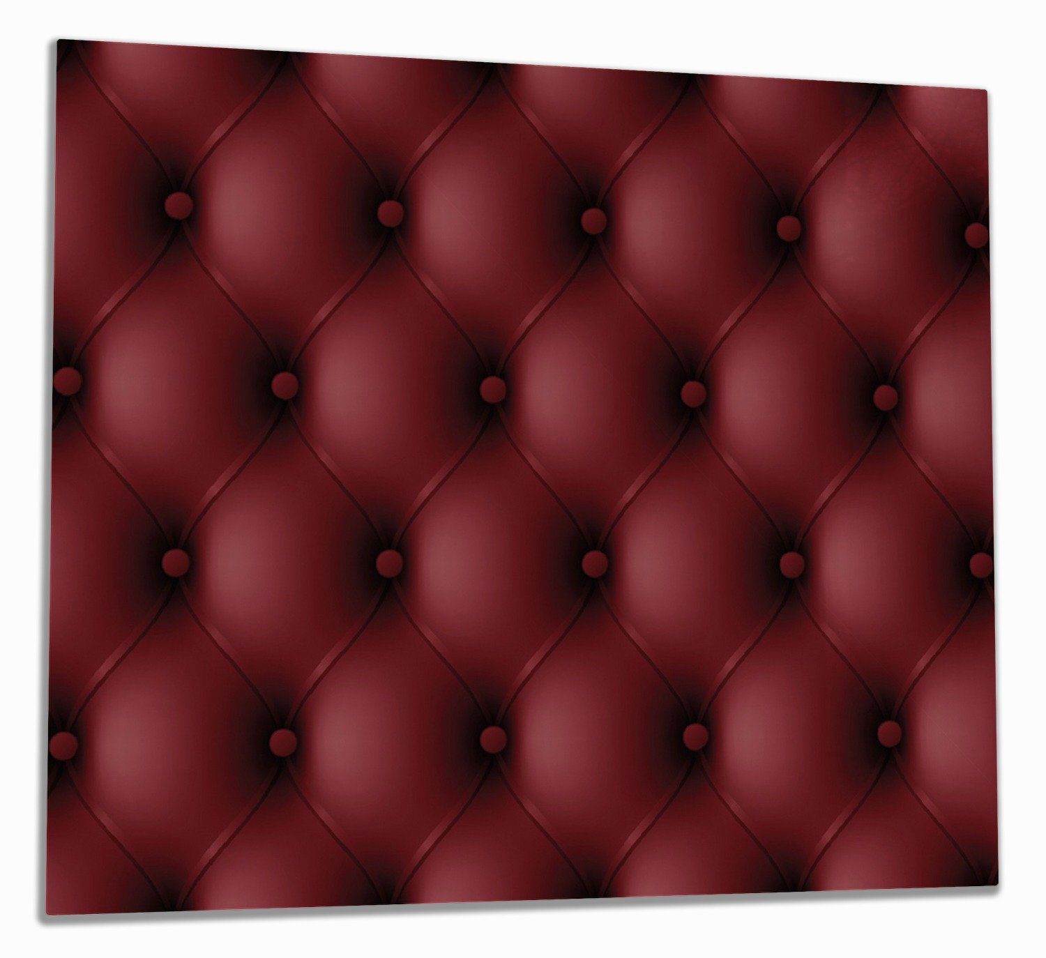 Wallario Herd-Abdeckplatte Rote Ledertür, ESG-Sicherheitsglas, (Glasplatte,  1 tlg., inkl. 5mm Noppen), verschiedene Größen