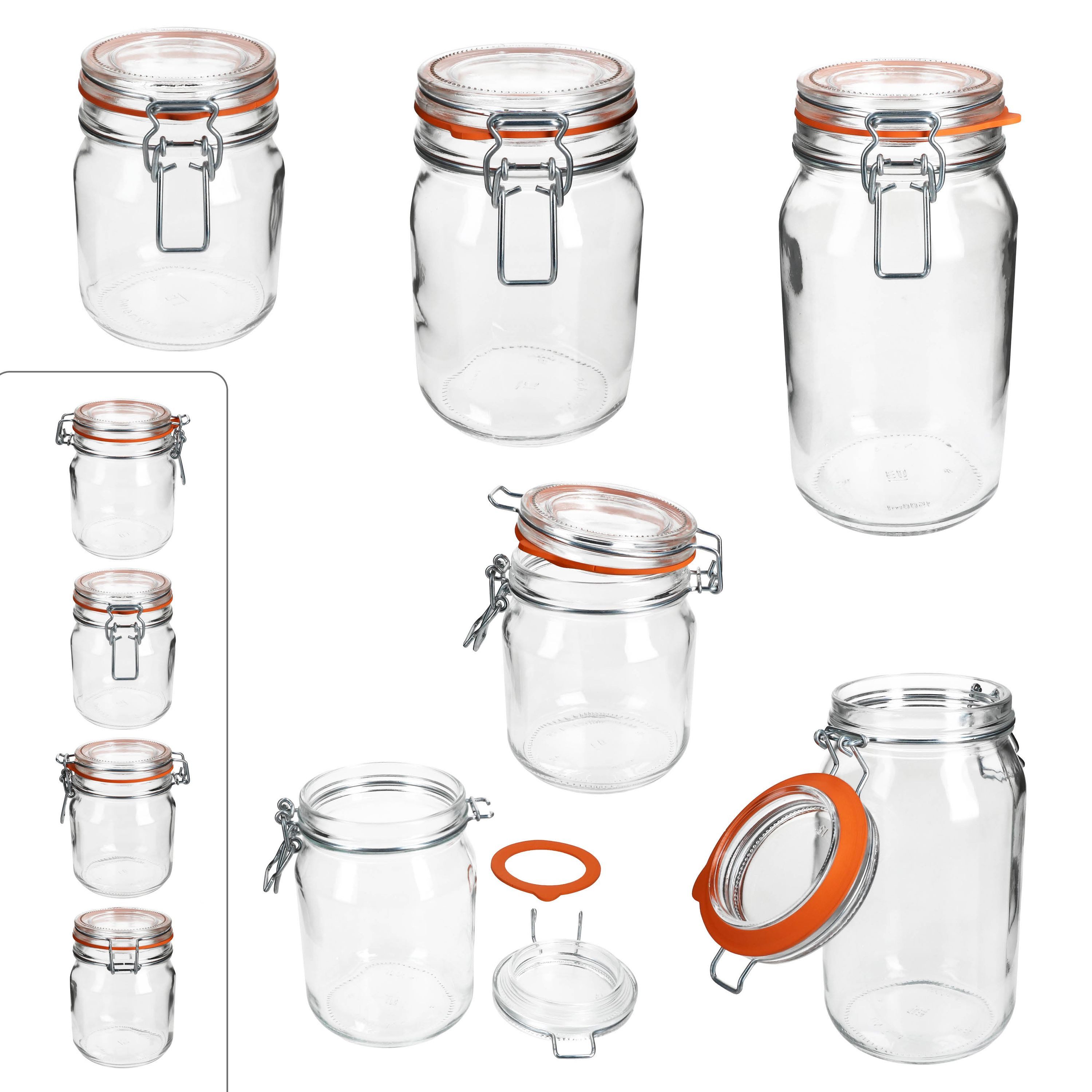 MamboCat Vorratsglas 12er Set Odin Einmachglas 1,5L 1L 0,75L Bügelverschluss, Glas – Bild 5 von 5