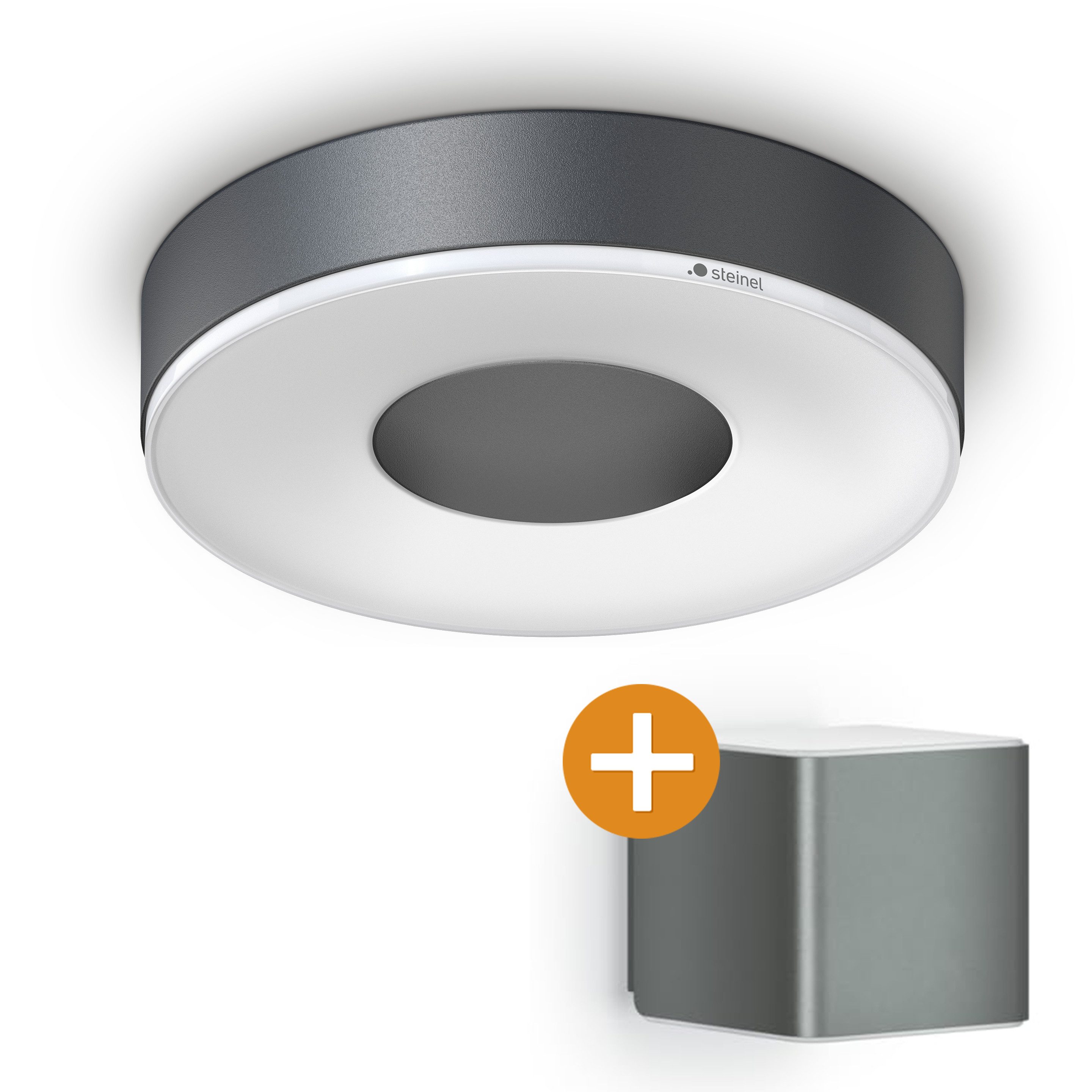 steinel Smarte LED-Leuchte Welcome Home Bundle, LED fest integriert, Warmweiß, LED Sensor Innenleuchte RS 200 SC & Außenleuchte L 840 SC