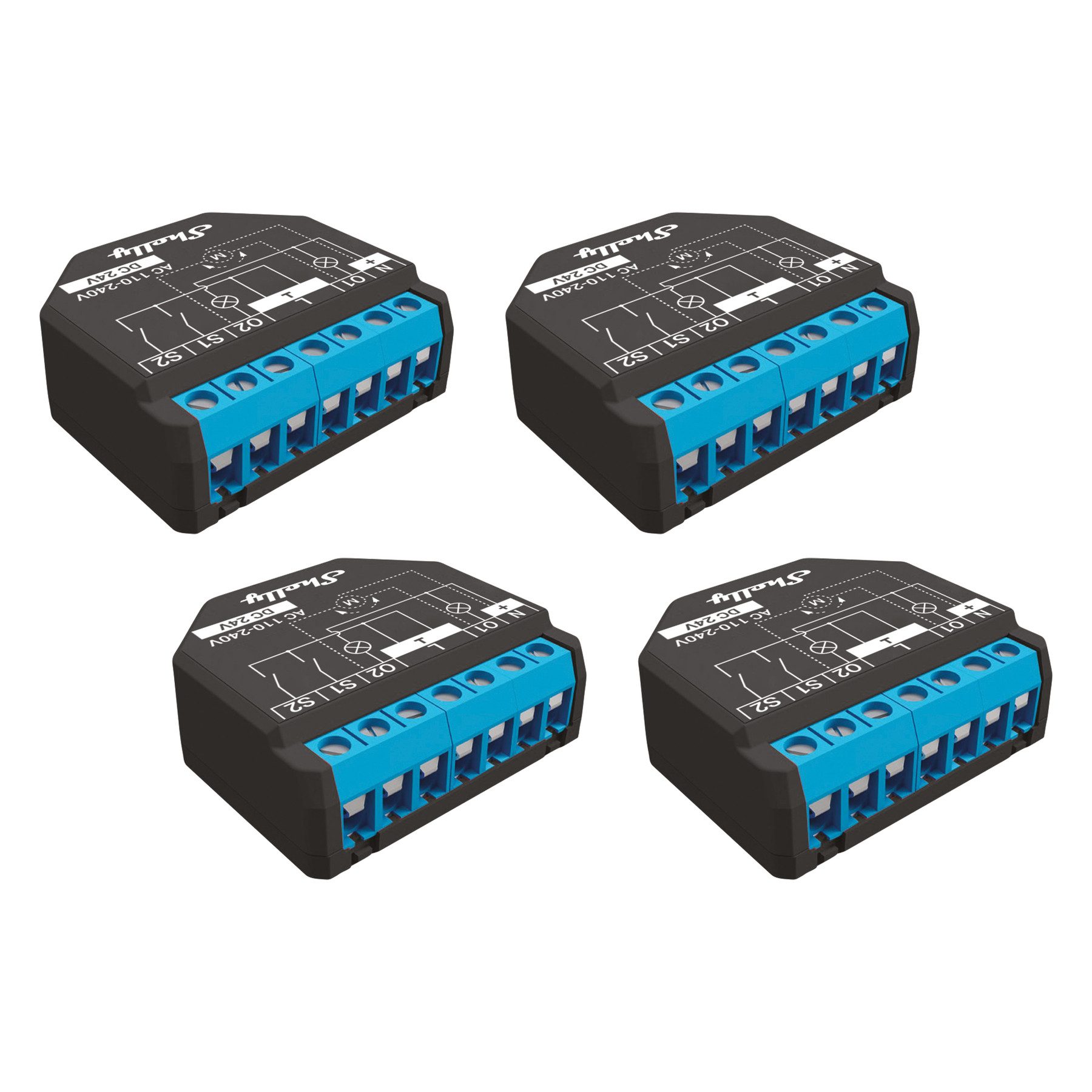 SHELLY WLAN-Schaltaktor Plus 2PM, 2x 10 A Smart-Home-Zubehör