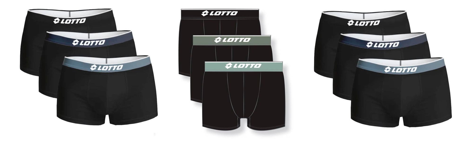 Lotto Boxershorts Herren Comfort Boxershorts 9er-Pack Basic (9 Stück)