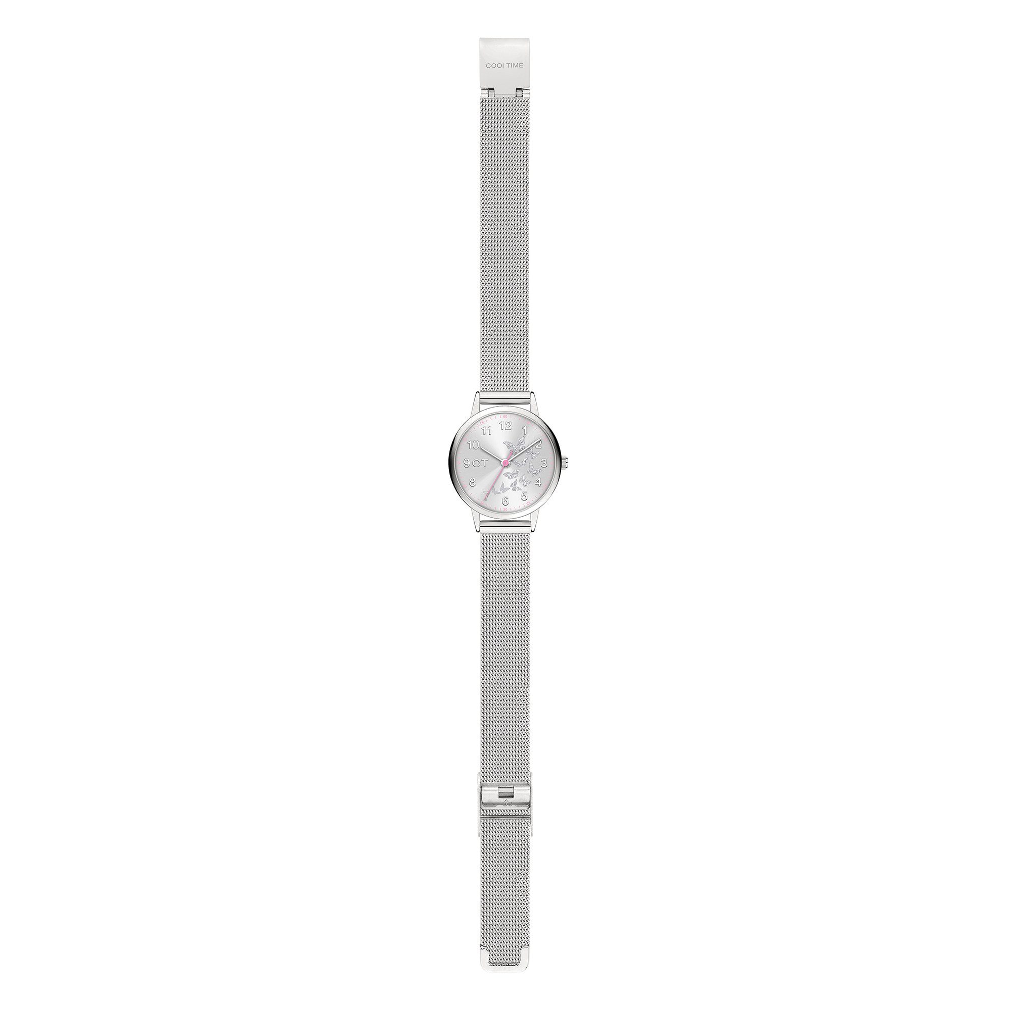 COOL TIME Quarzuhr The Cool Butterfly CT-0014-MQ, Armbanduhr, Edelstahlarmband, Kinderuhr, Mädchen, analog