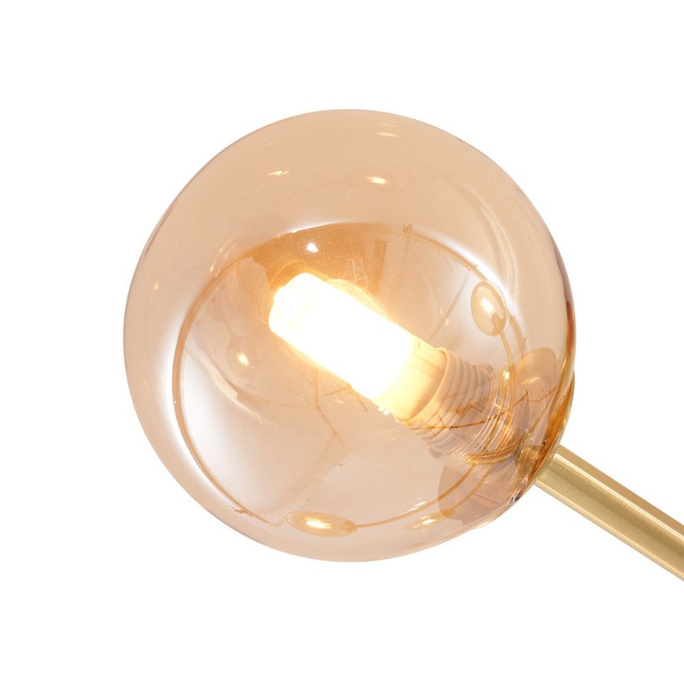 Qazqa Deckenleuchte Ryan, ohne Leuchtmittel, G9, Messing, Modern, Metall, 6 günstig online kaufen