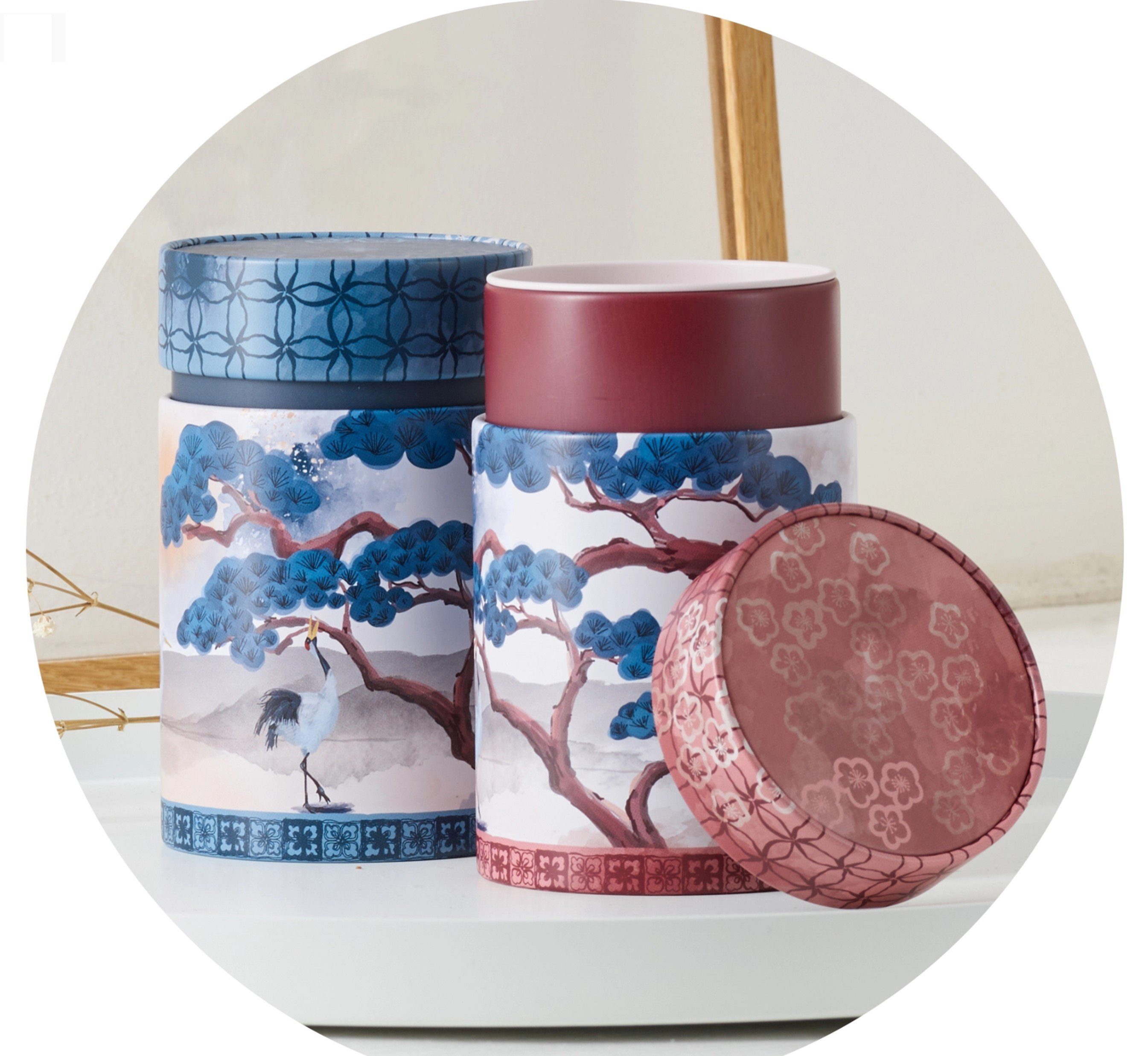 MediMuc Teedose 2er Set Japan Garten, (Dosenset, 2er Dosenset Japan Garten), Teedose, Gewürzdose, Dosen Set, Geschenkdose