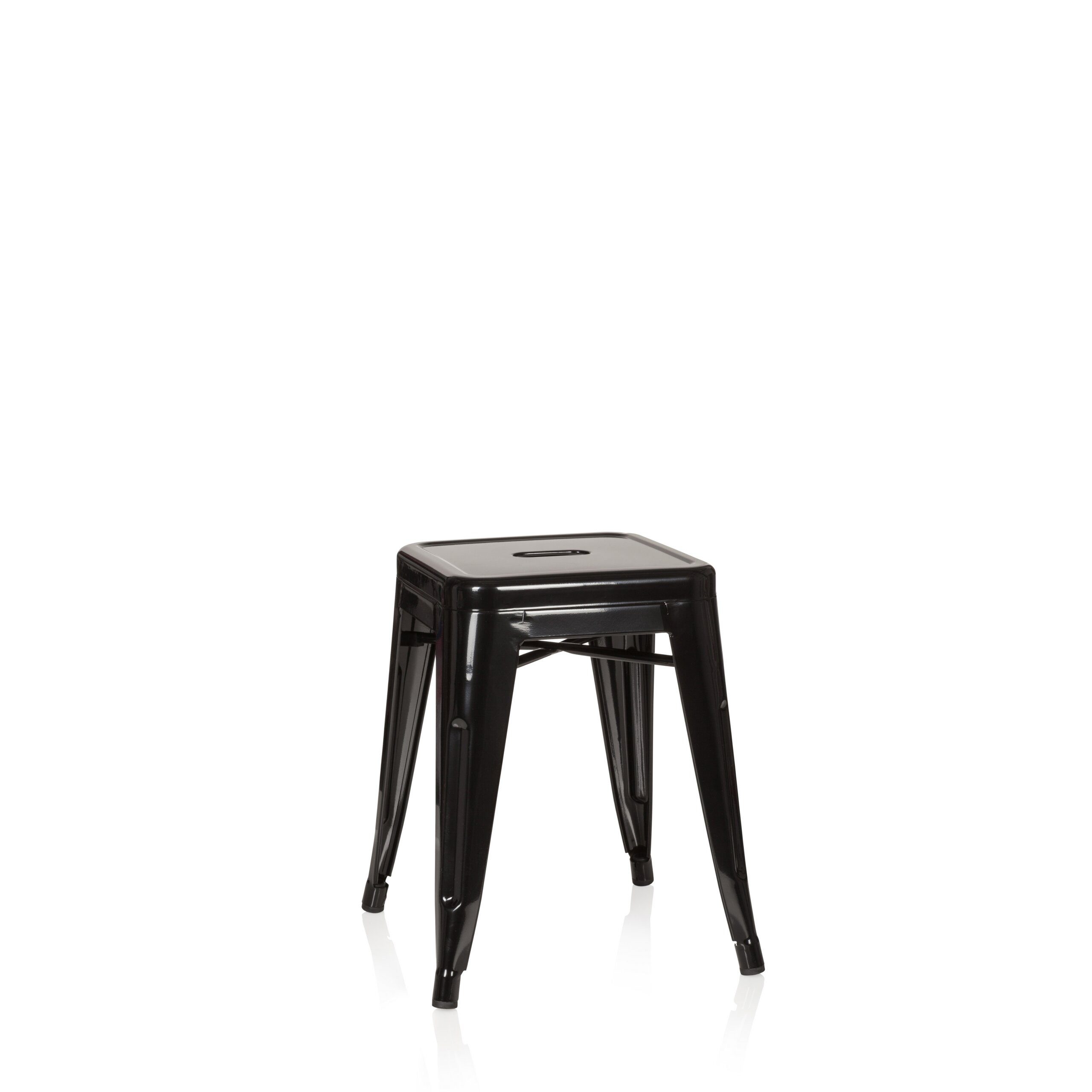 hjh OFFICE Sitzhocker VANTAGGIO Hocker Metall Höhe 46.0 cm, Hocker im industrial Design