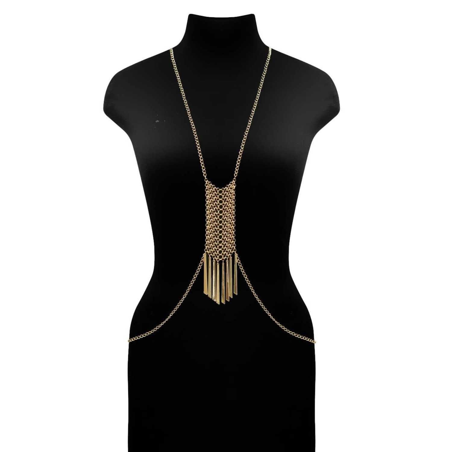 Escora Lange Kette Erotische Body Kette C02 gold