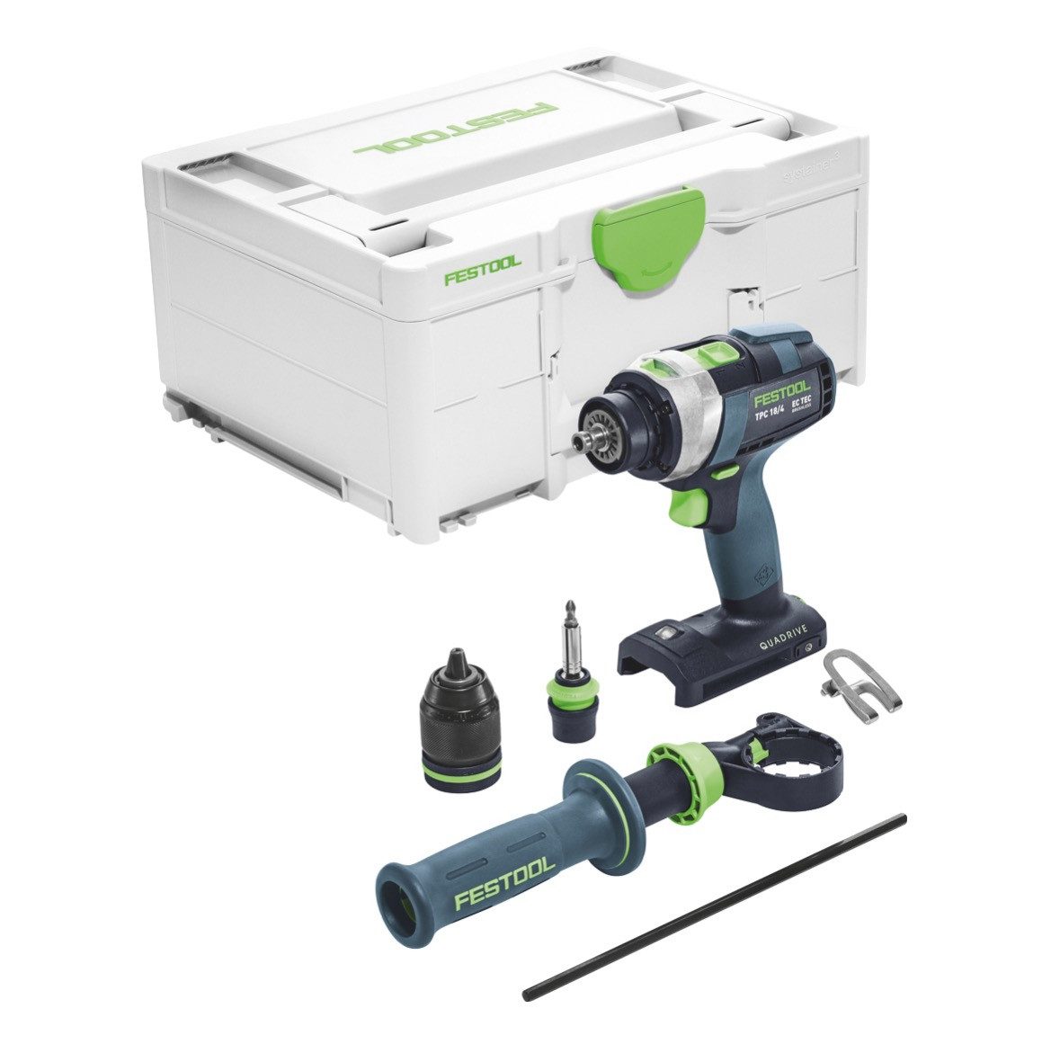 FESTOOL Schlagbohrmaschine TPC 18/4-Basic Akku Schlagbohrschrauber 18 V 75 Nm (575604) Brush