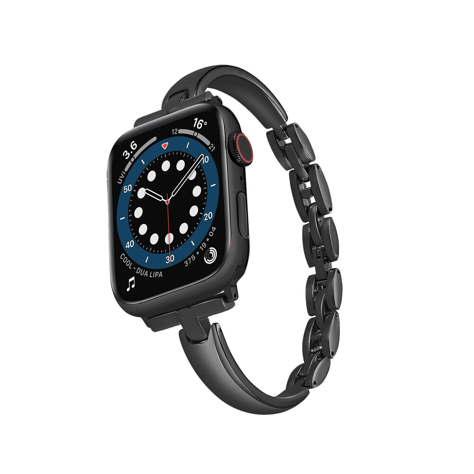 MOPUEA Smartwatch-Armband Armbänder für Apple Watch 38/40/41/42mm, T-förmiges Metallband, verstellbares Armband aus Stahllegierung
