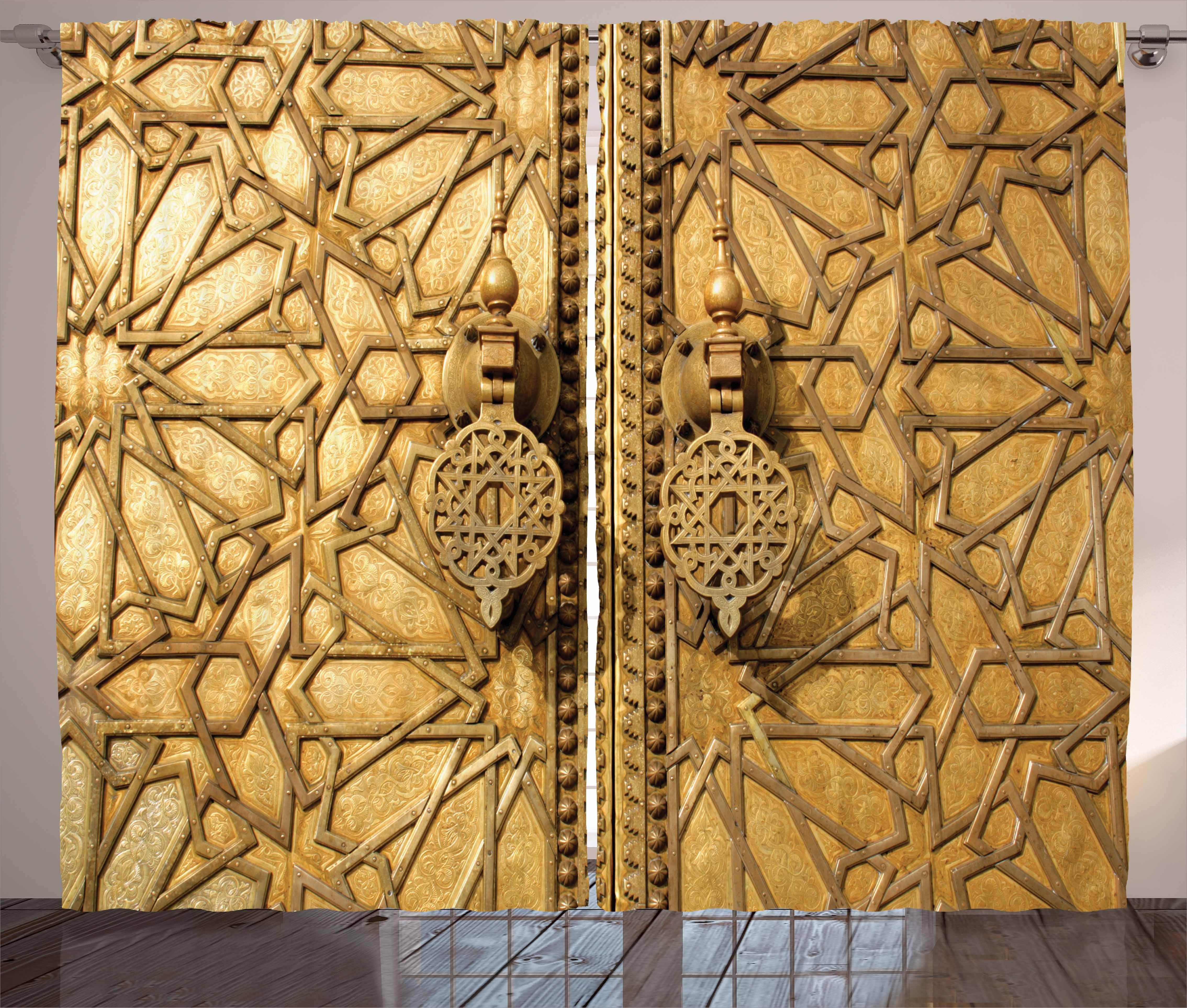Gardine marokkanisch Abakuhaus, Kräuselband Vorhang Königspalast Schlaufen mit und Marrakesch Haken, Schlafzimmer