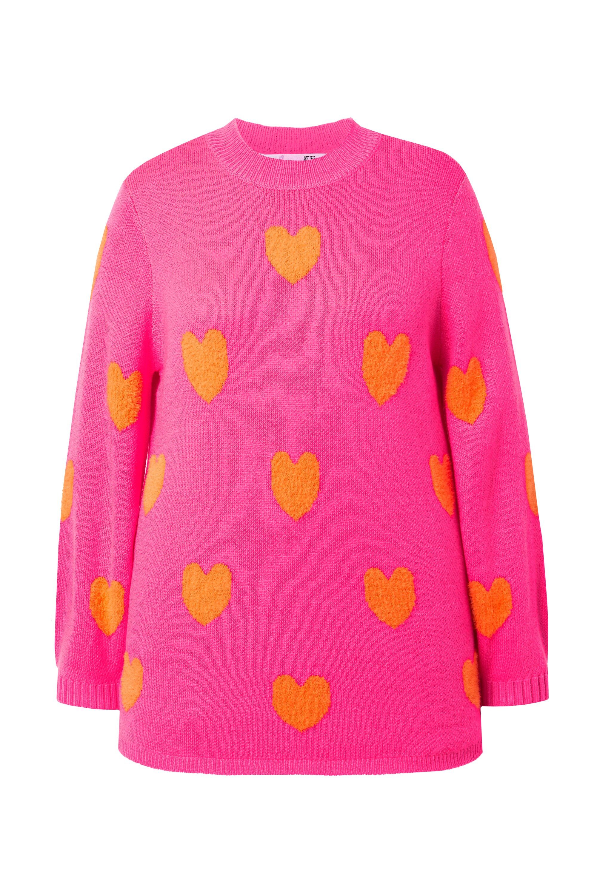 MIAMODA Rollkragenpullover Pullover bequeme Passform Herzen Stehkragen günstig online kaufen