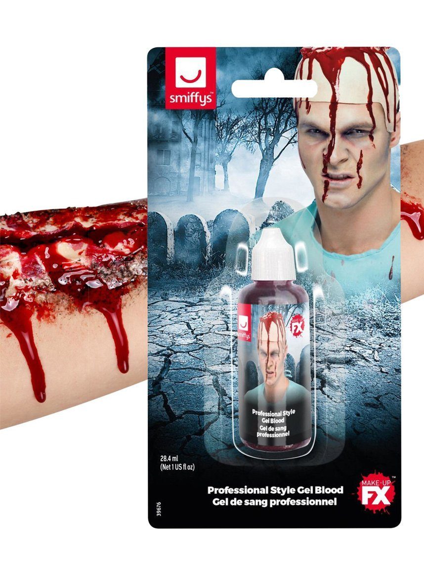 Smiffys Theaterschminke Blutgel - Horror Make up Halloween Schminke, Künstliches Blut für Theater, Film und Halloween