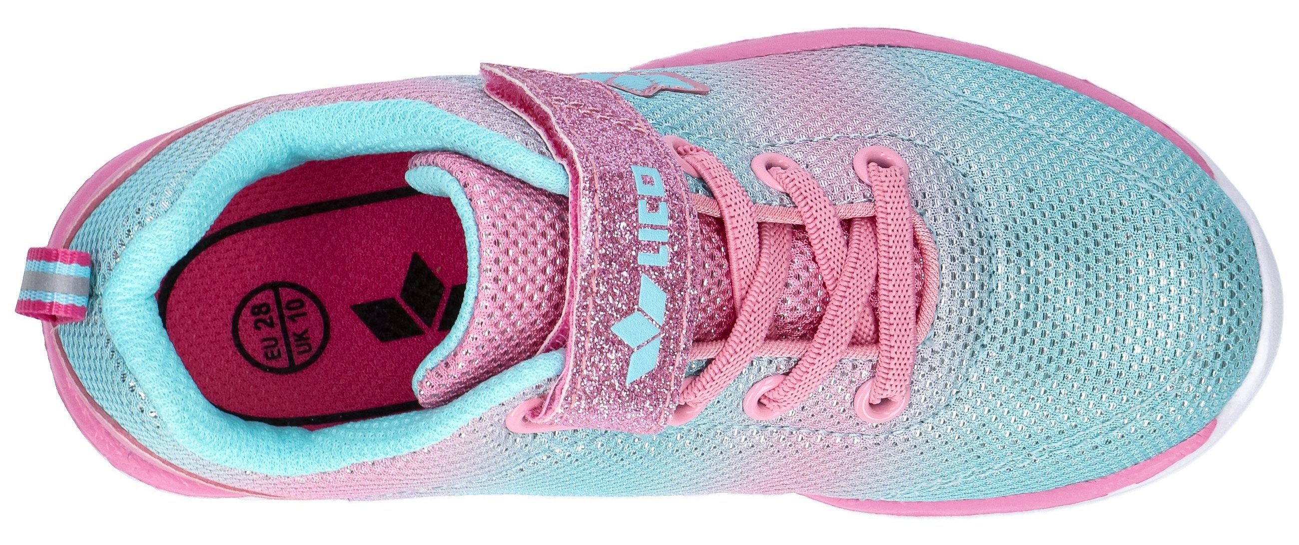 Alenia Pastellfarben VS WMS Lico Sneaker in glitzernden rosa/türkis
