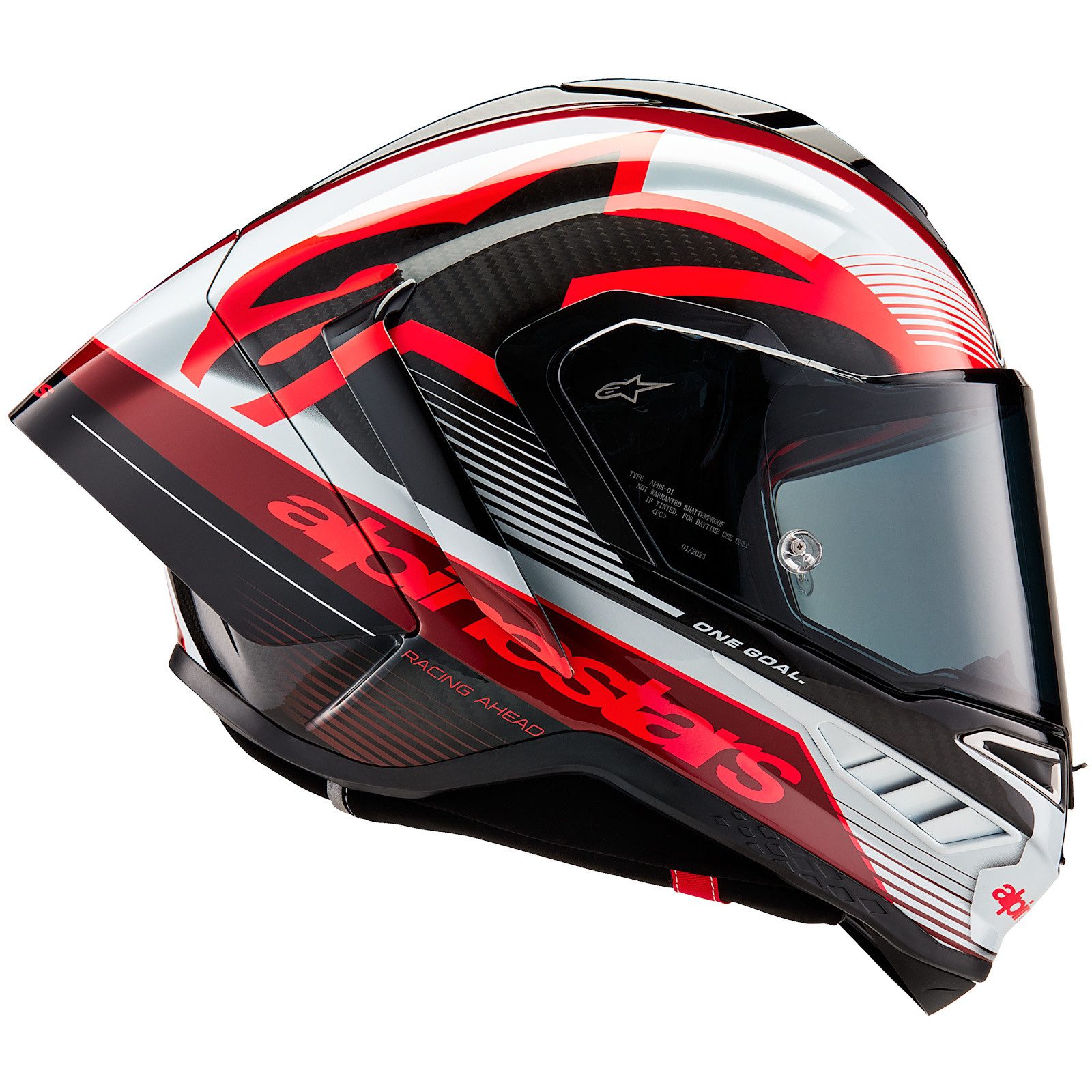 Alpinestars Motorradhelm Alpinestars Supertech R10 Team Integralhelm Schwarz / Carbon / Rot (1er Set)