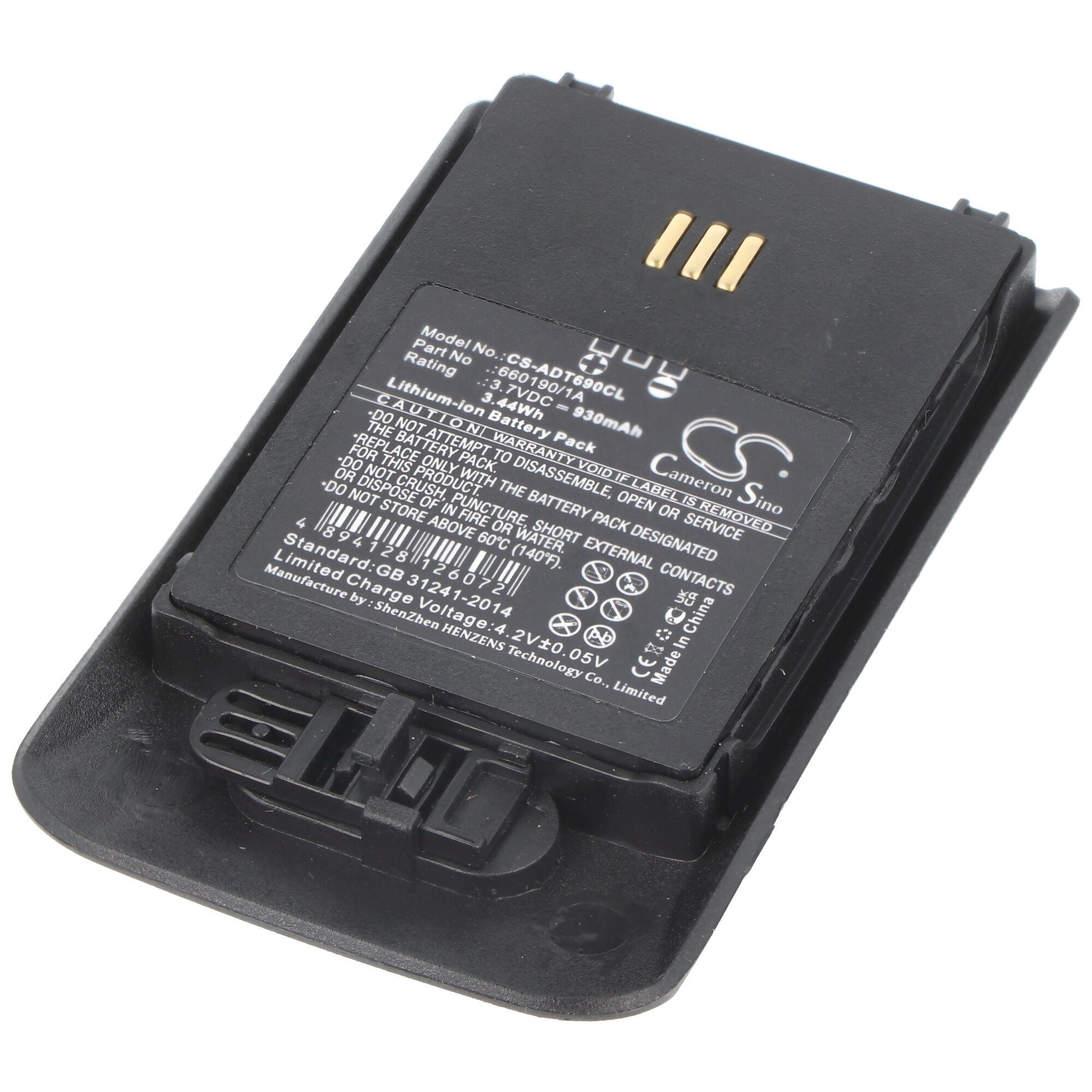 Ersatzakku passend für DeTeWe Aastra DT690, DT692 3,7 Volt 930mAh, 72 Akku