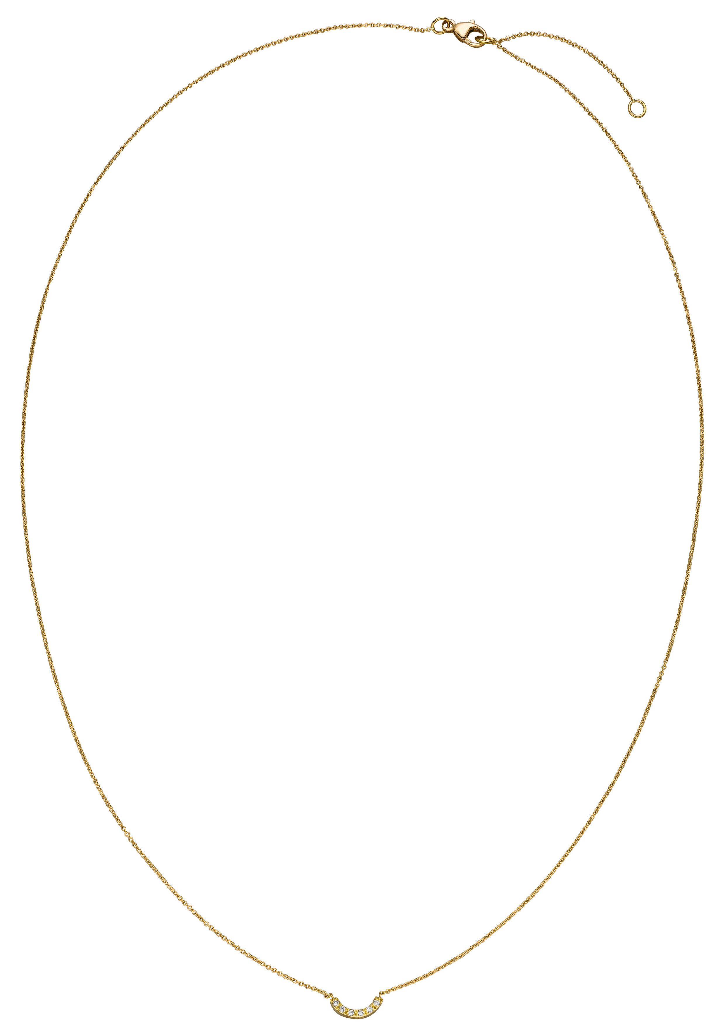 JOBO Collier, 750 Gold mit 6 Diamanten 45 cm