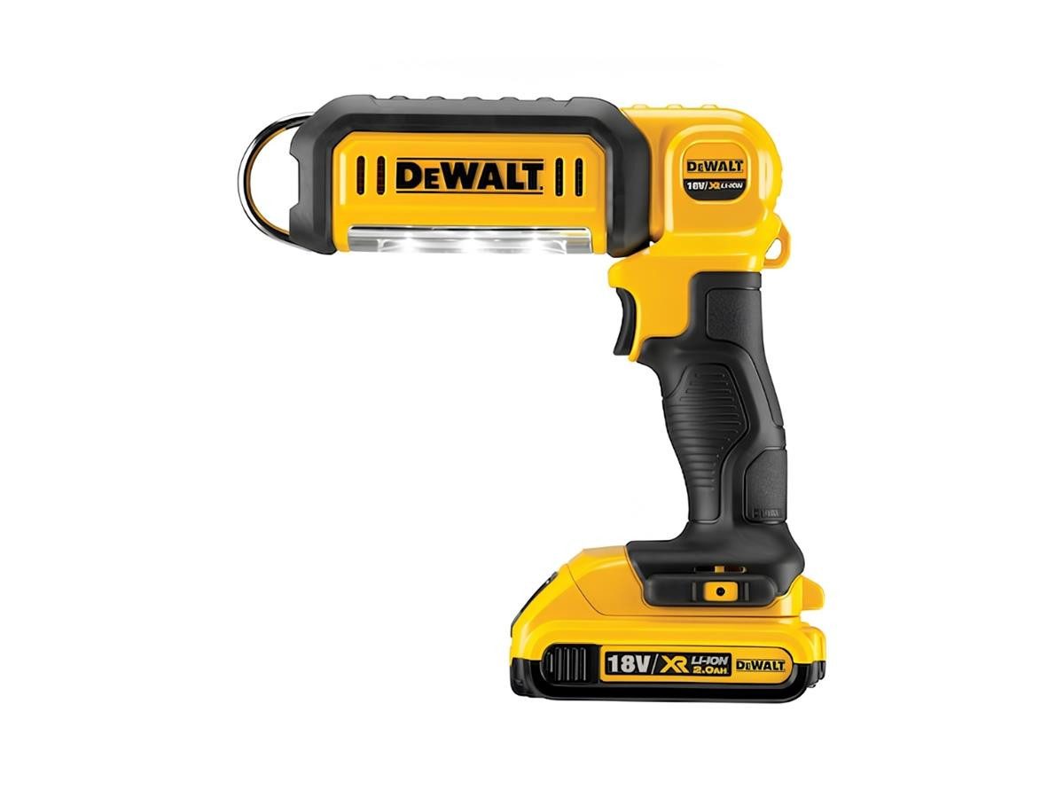 DeWalt LED Arbeitsleuchte DCL050 18V, Ein-/Ausschalter, LED fest integriert, Kaltweiß, LED-Leuchte mit 2 einstellbaren Leuchtstufen, 1000 Lumen