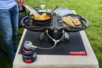 NomadiQ Camping-Gasgrill, faltbarer kompakt Gasgrill BBQ