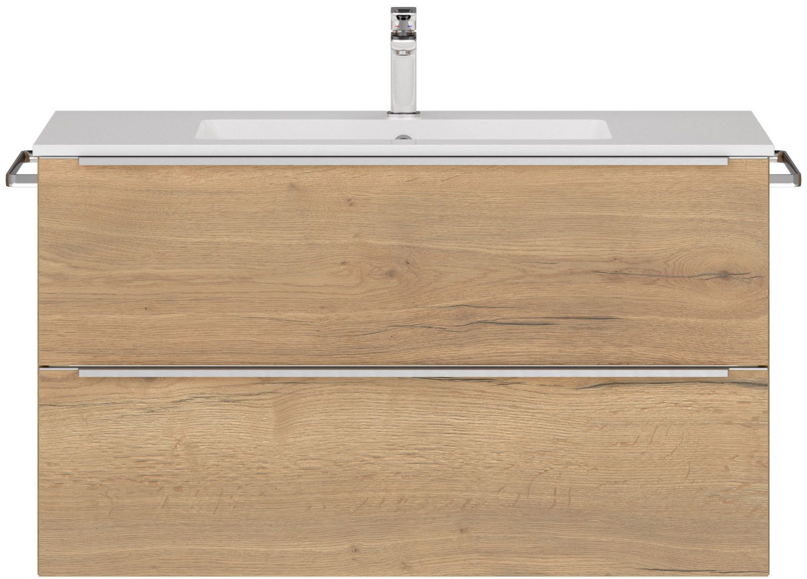 nobilia® Waschtisch-Set Levere, (1-St., vormontiert, mit Soft-Close), in vier Breiten