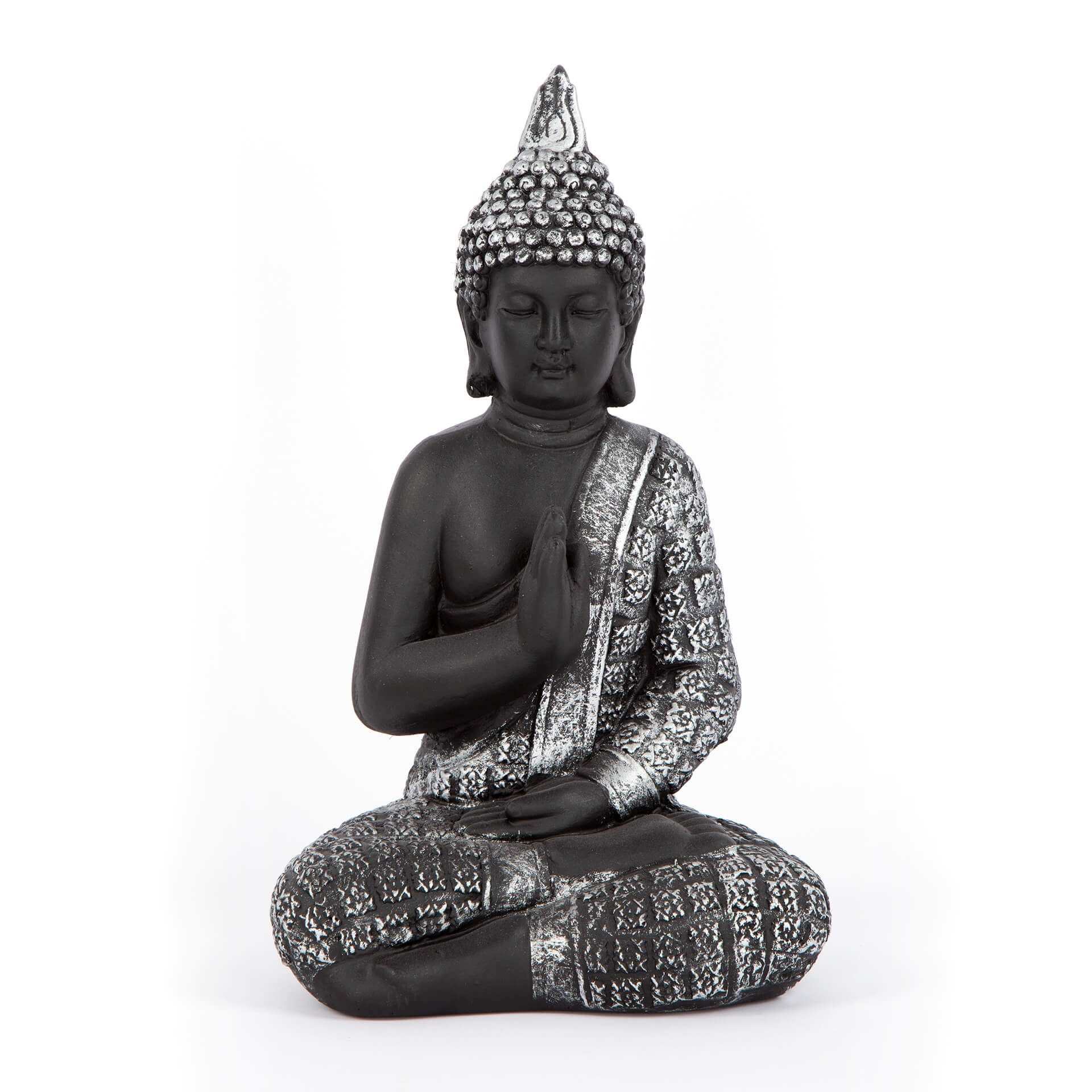 K&L Wall Art Buddhafigur Buddha Statue Kunststein Feng Shui Deko Steinfigur (1, Gartenfigur), 33cm große Boho Gartendeko