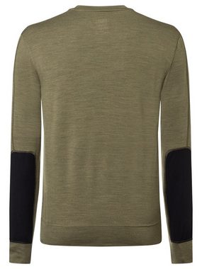 SUPER.NATURAL Sweatshirt Merino Pullover M ALPINE POCKET CREW funktioneller Merino-Materialmix
