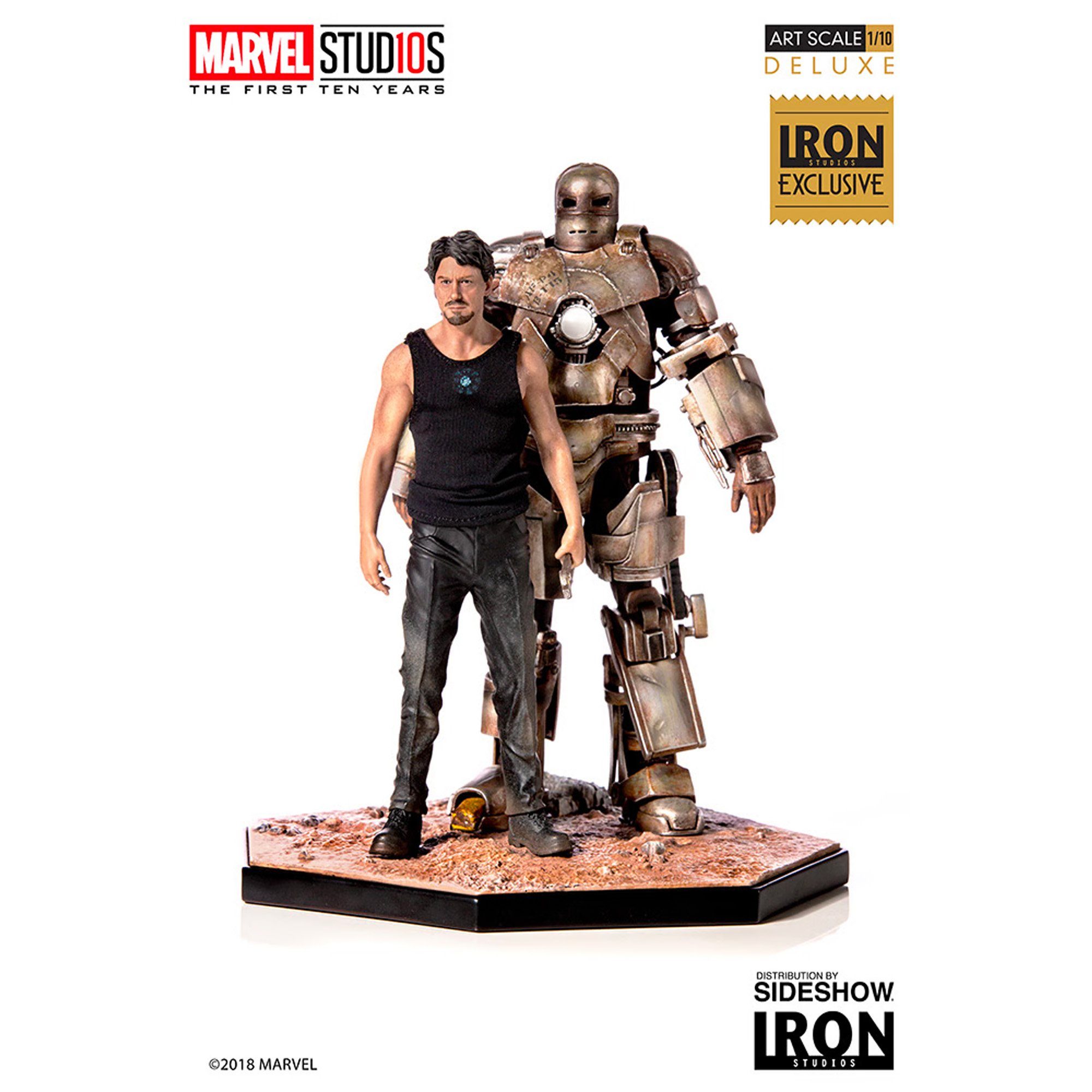 Iron Studios Sammelfigur Tony Stark und Mark I 1:10 Statue - Marvel Iron Man
