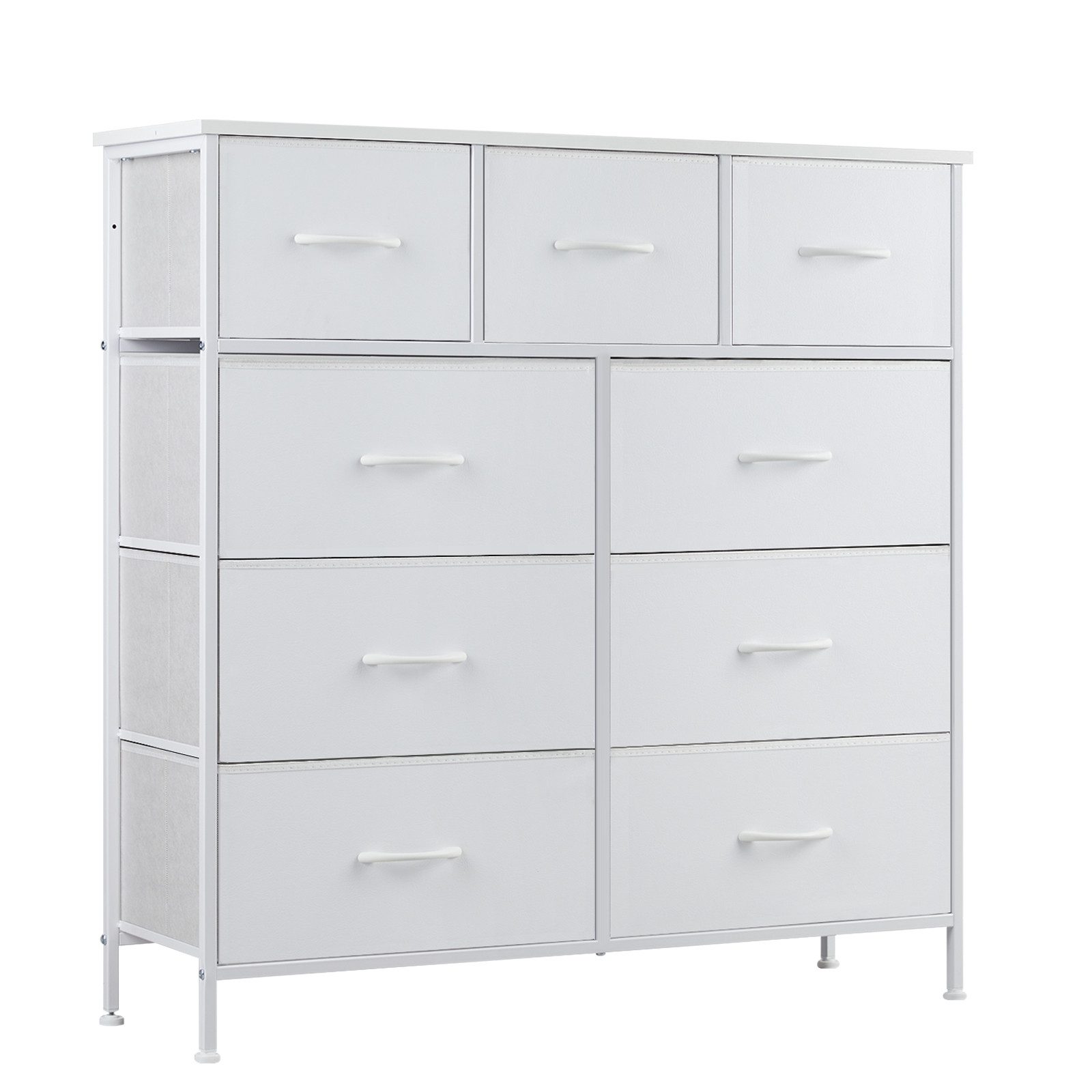 Kommode 9 Schubladen Schubkastenkommode Stoff Sideboard Mehrzweckschrank
