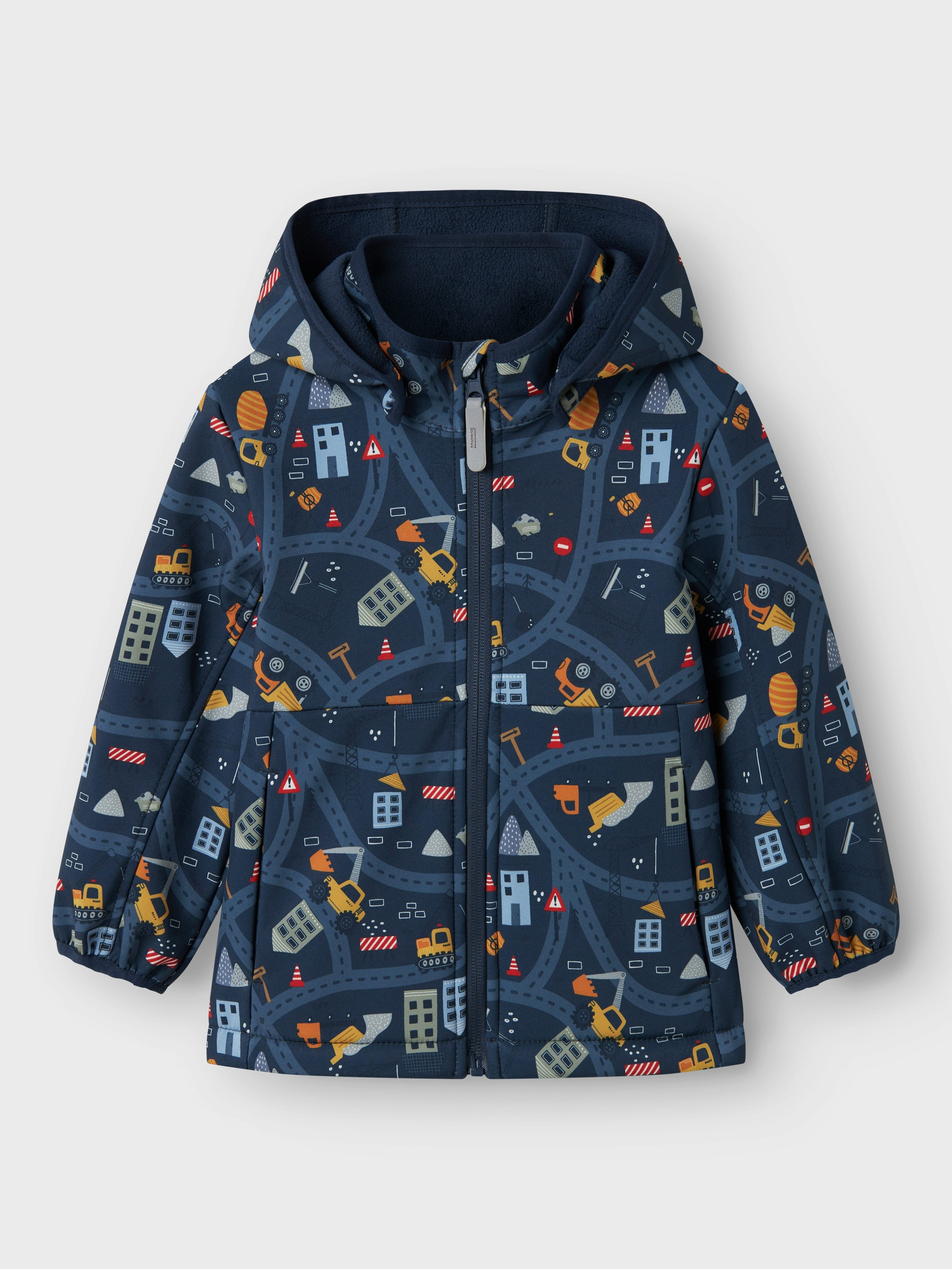 Name It Softshelljacke NMMMALTA05 SOFTSHELL JACKET AOP FO Materialmix, wasserdicht, winddicht, atmungsaktiv