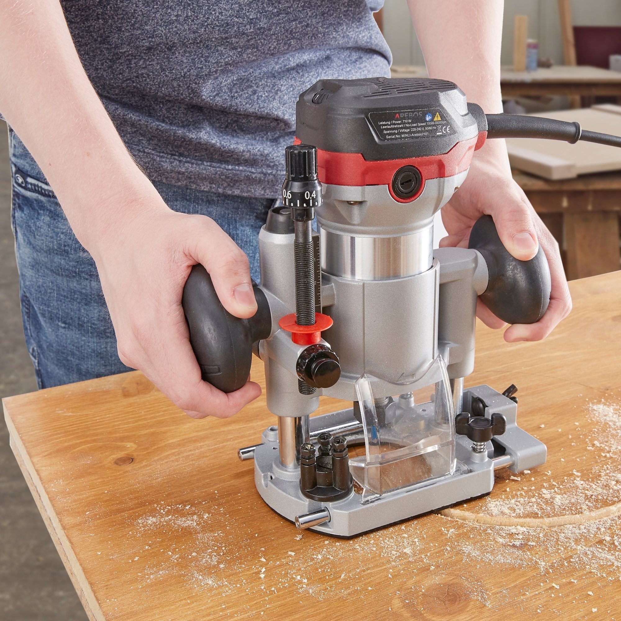 Arebos Oberfräse Holz Fräse Fräsmaschine, Tauchbasis günstig online kaufen