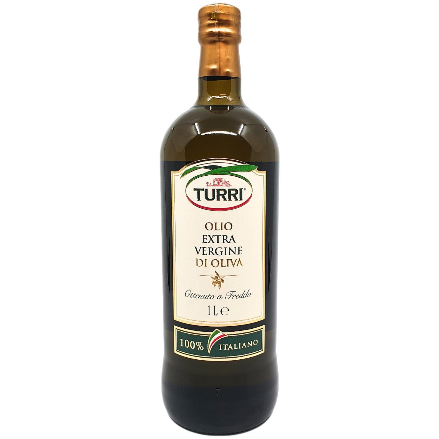 Landshop24 Gewürzregal Turri Olivenöl MHD: 1 Italien, Liter, 1-tlg., 24-01-2025 Speiseöl Italien vergine, 100% Original Gardasee extra