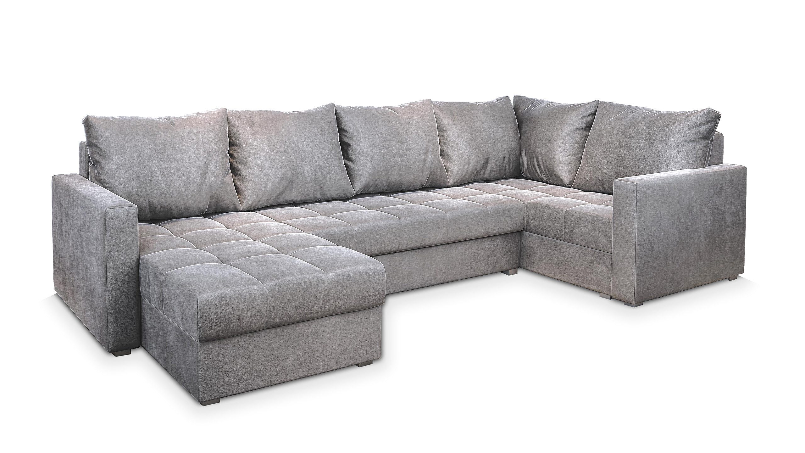 Masseno Ecksofa LORIVO mit Schlaffunktion U-Form, Sofa mit Bettkasten günstig online kaufen