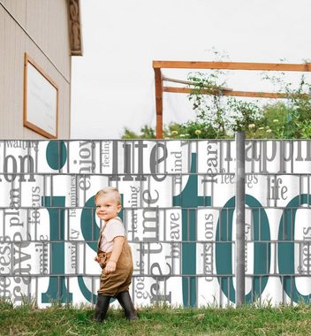 MyMaxxi Sichtschutzstreifen Zaunsichtschutz Leben ist zu kurz Sichtschutz Garten Zaun