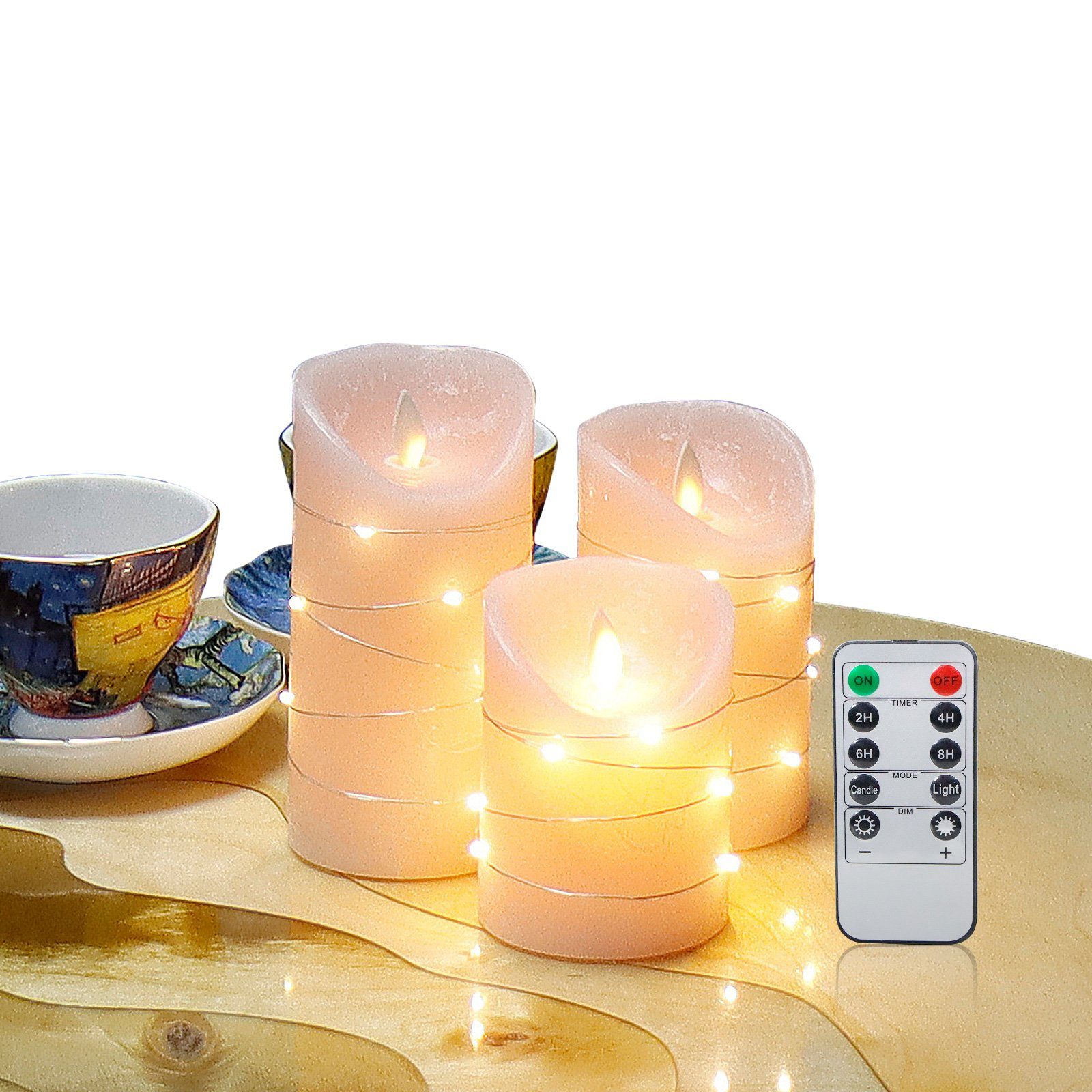 CCLIFE LED-Kerze LED Kerzen 3er 5er Set mit Fernbedienung Timer Funktion günstig online kaufen