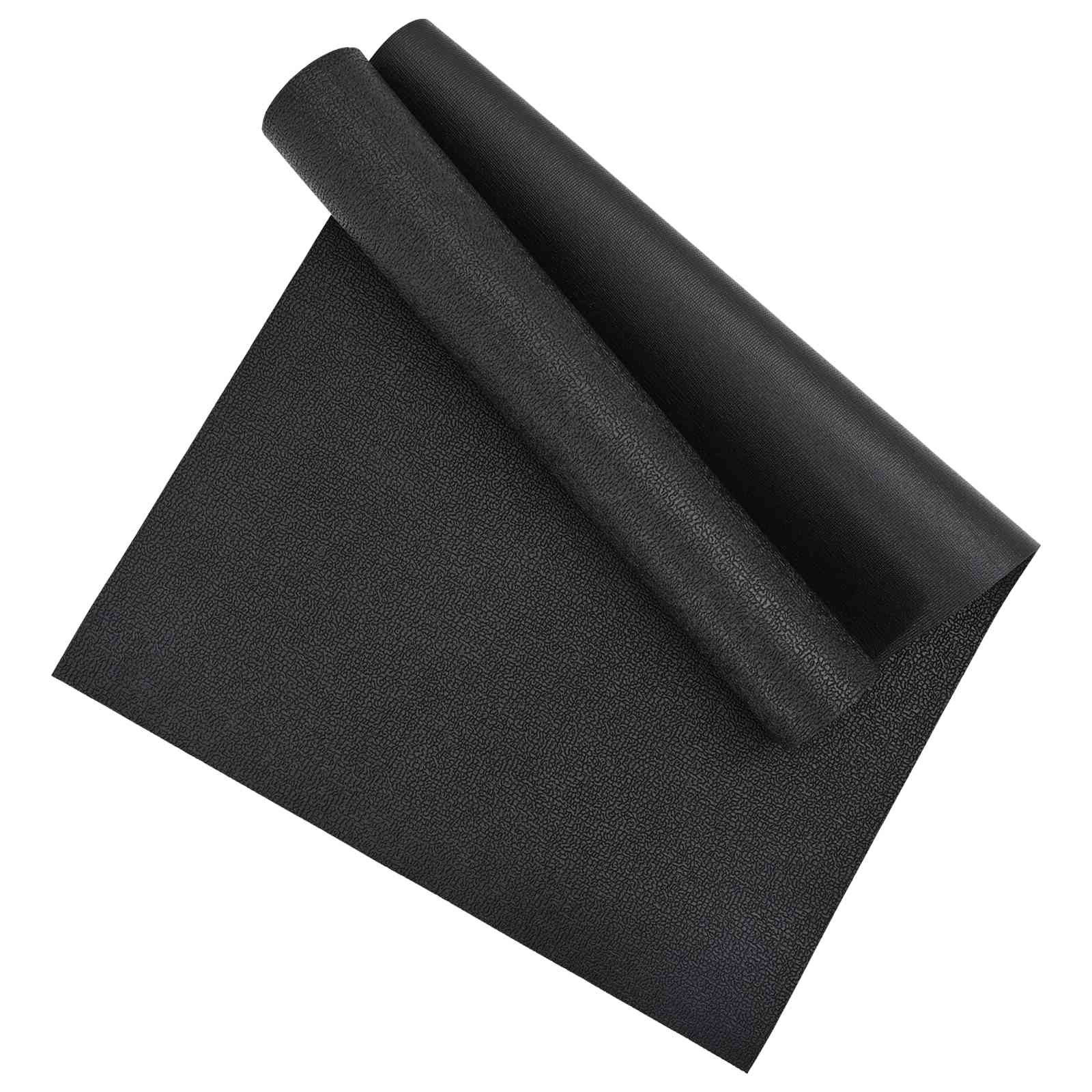 Bodenmatte Sport-Schutzmatte Schwarz 120 x 60 x 0,6 cm hochdichtes PVC