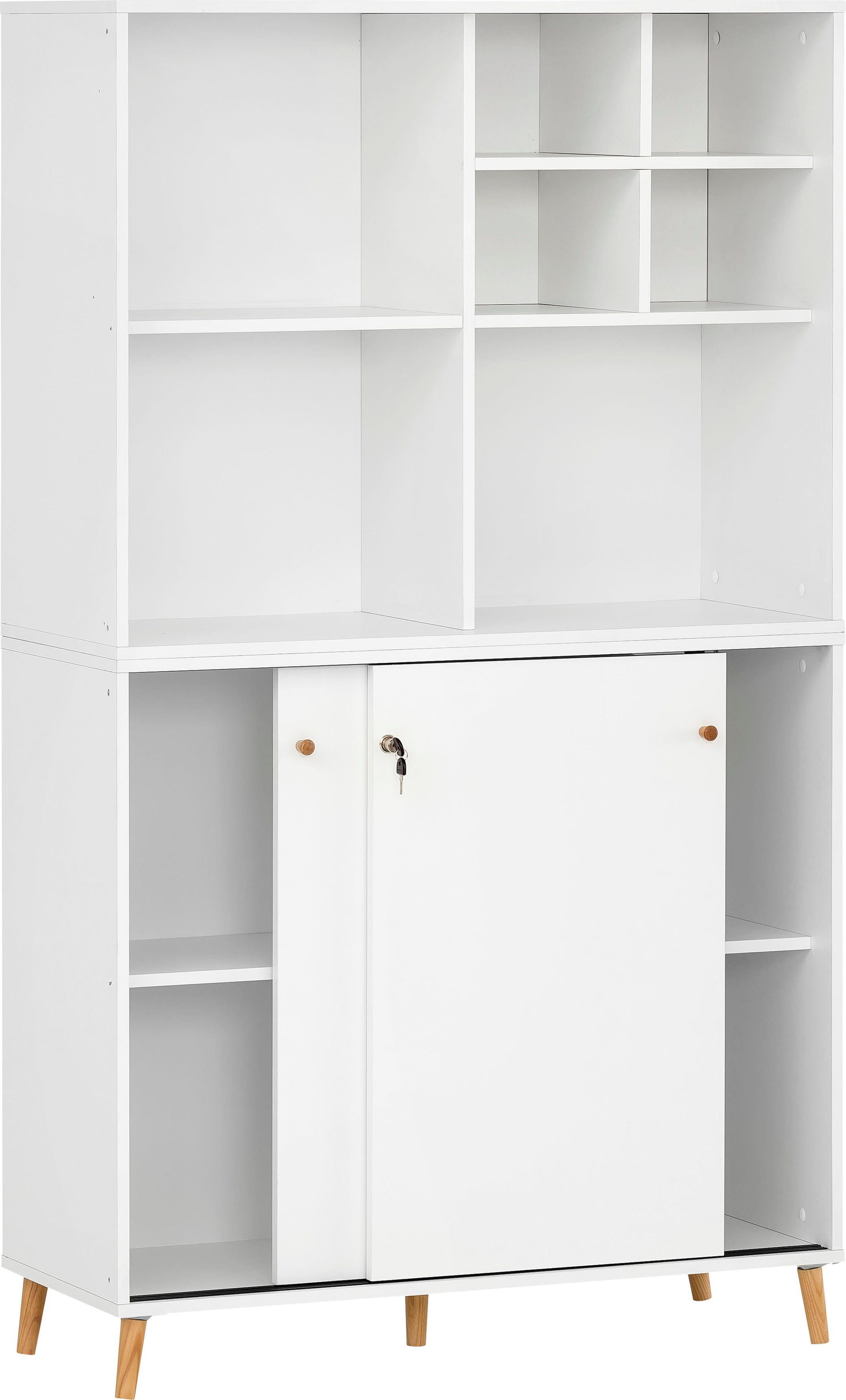 Schildmeyer Büromöbel-Set Serie 500, bestehend aus 1 Regal, 1 Schrank, 1 Regalkreuz