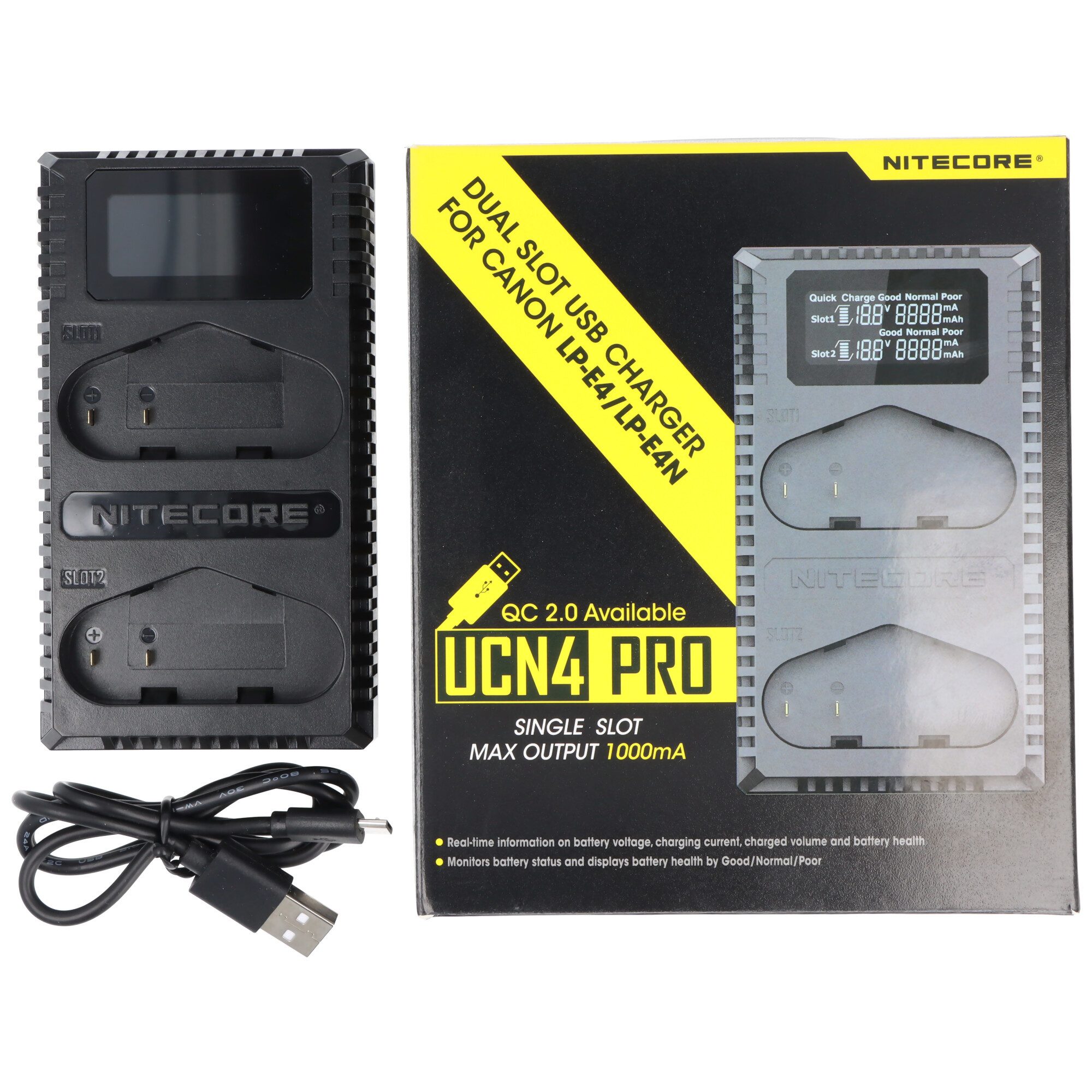 Nitecore Nitecore UCN4 PRO - für Canon Cameras Kamera-Ladegerät