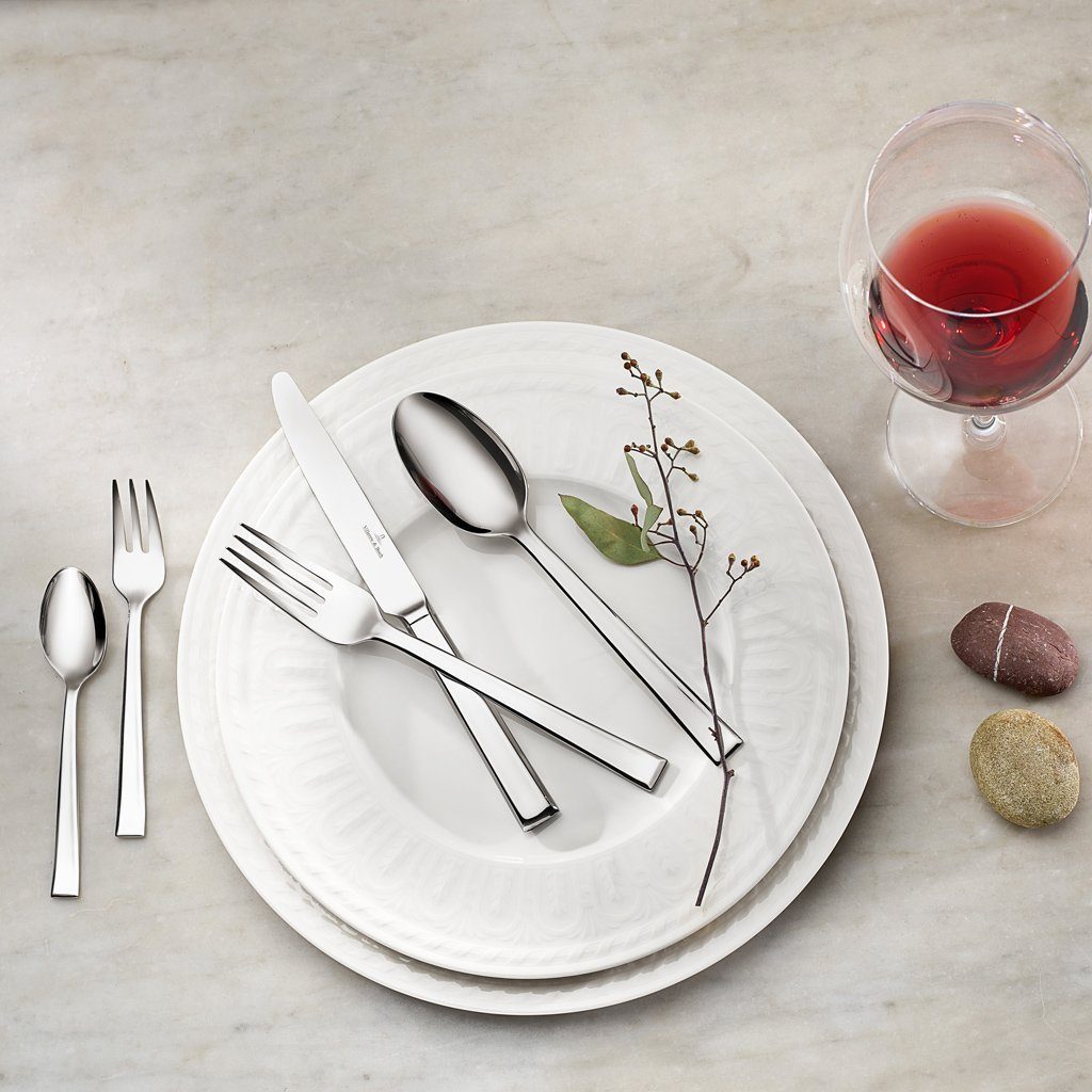 Villeroy & Boch Besteck-Set Victor Tafelbesteck 30tlg. 44x28x5cm (30-tlg), 6 Personen, Edelstahl, Edelstahl, 30 Stck, spülmaschinenfest