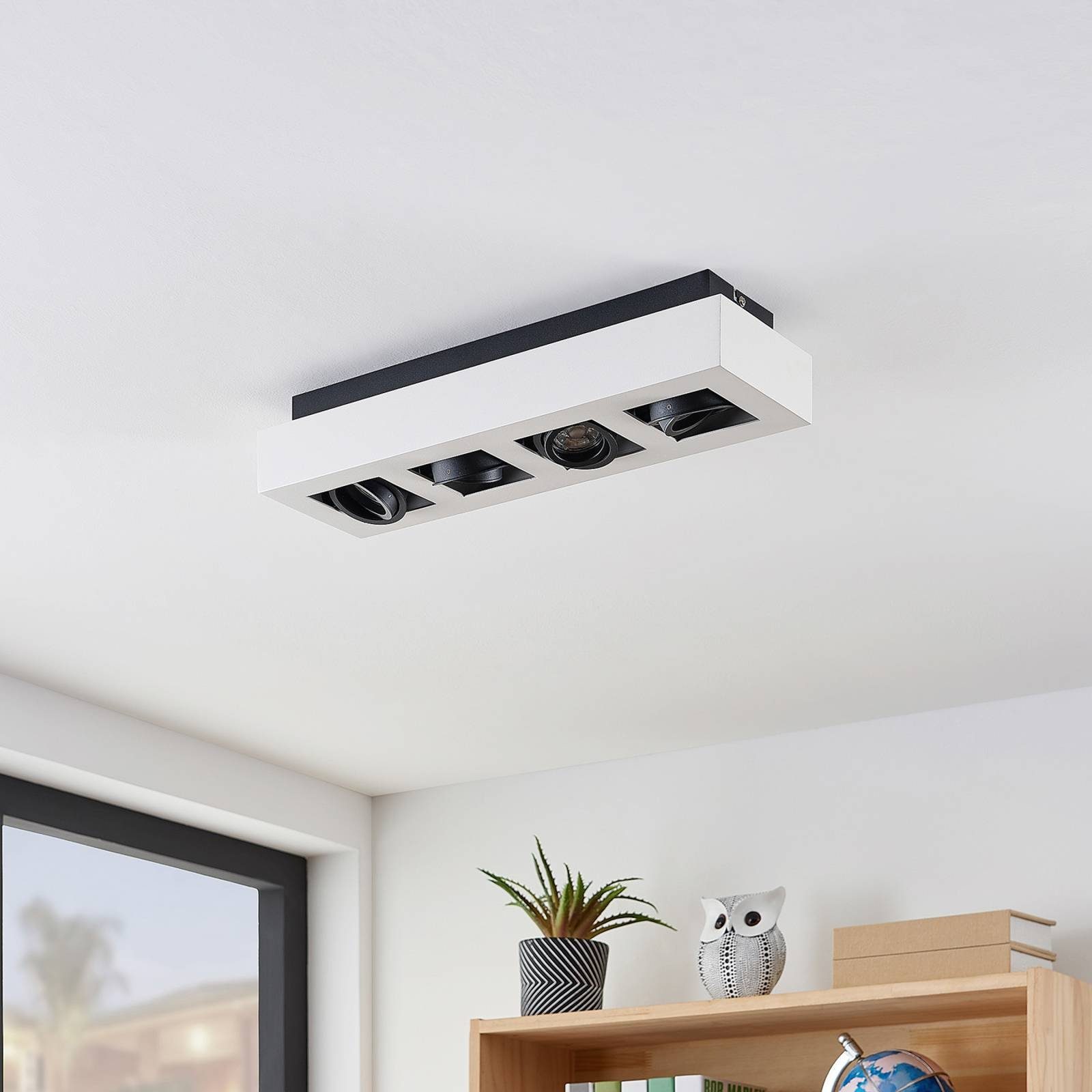 Arcchio Deckenstrahler Vince, Metall, Weiß IP20, 4 x 10 W LED