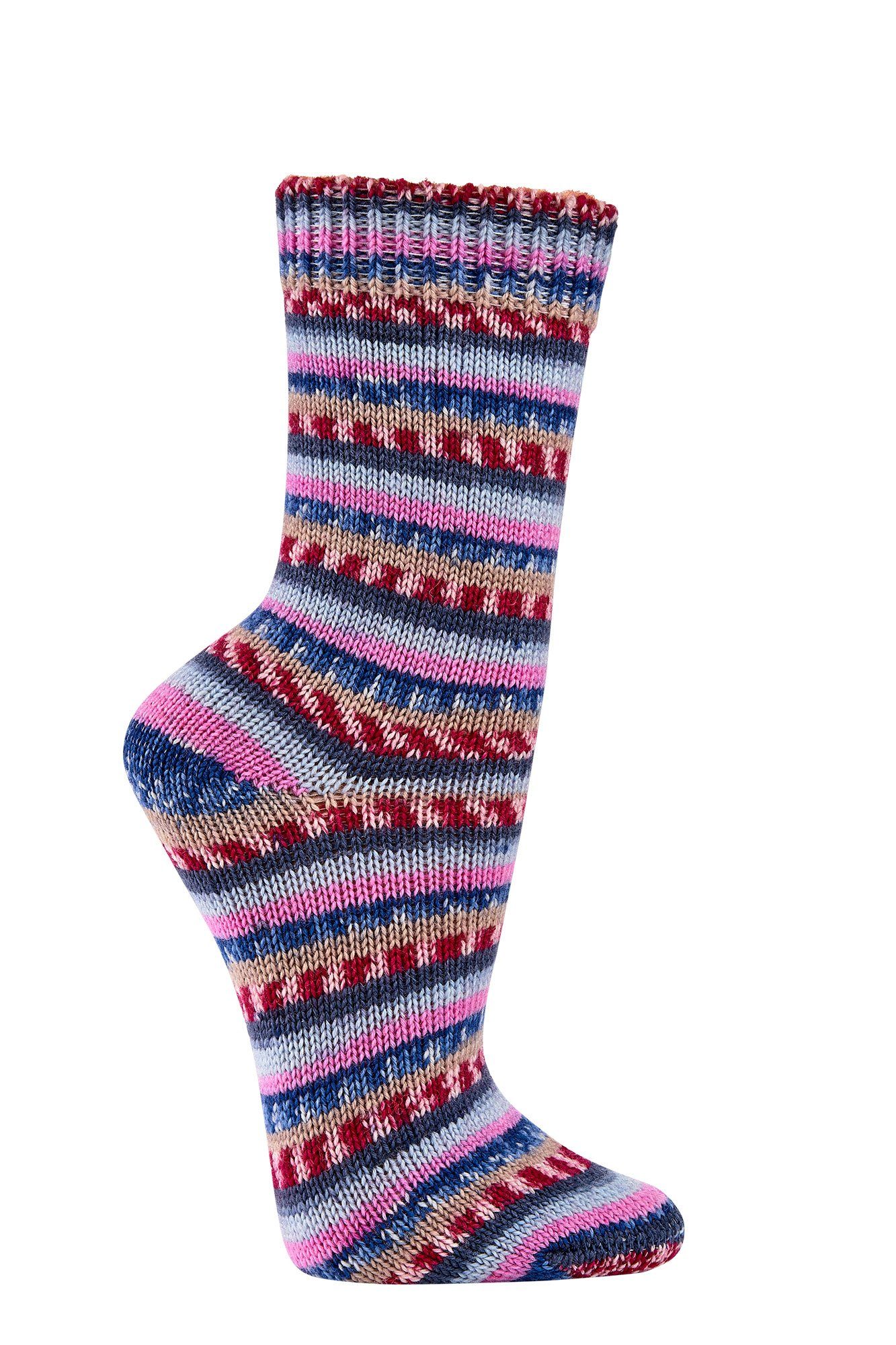 Wowerat Socken Wollsocken mit 70% Wolle viele schöne Farben wie von Oma gestrickt (2 Paar) Farbverlaufgarn