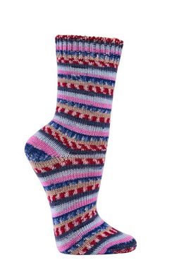 Wowerat Socken Wollsocken mit 70% Wolle viele schöne Farben wie von Oma gestrickt (2 Paar) Farbverlaufgarn